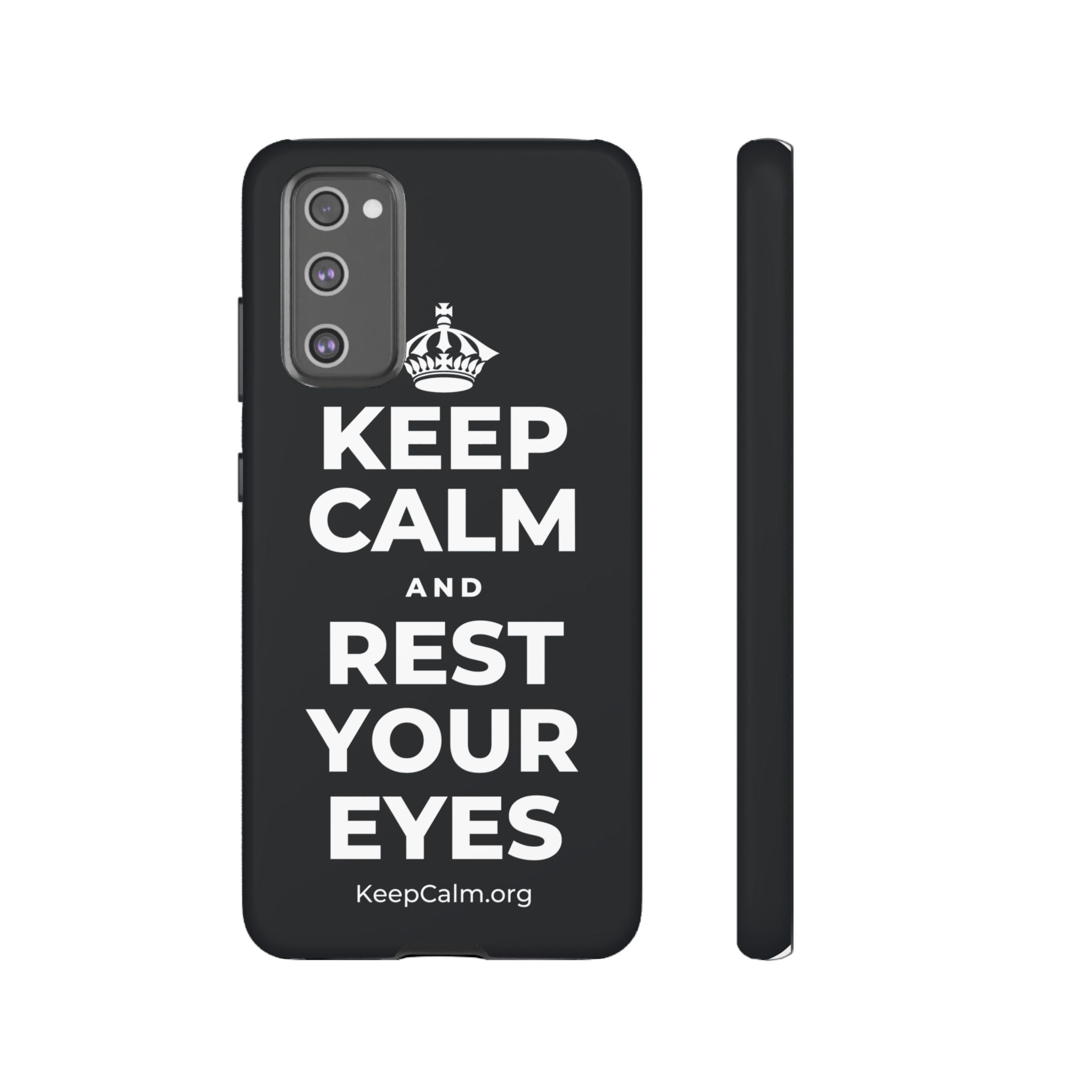 KEEP CALM AND REST YOUR EYES Phone Case (Dark)