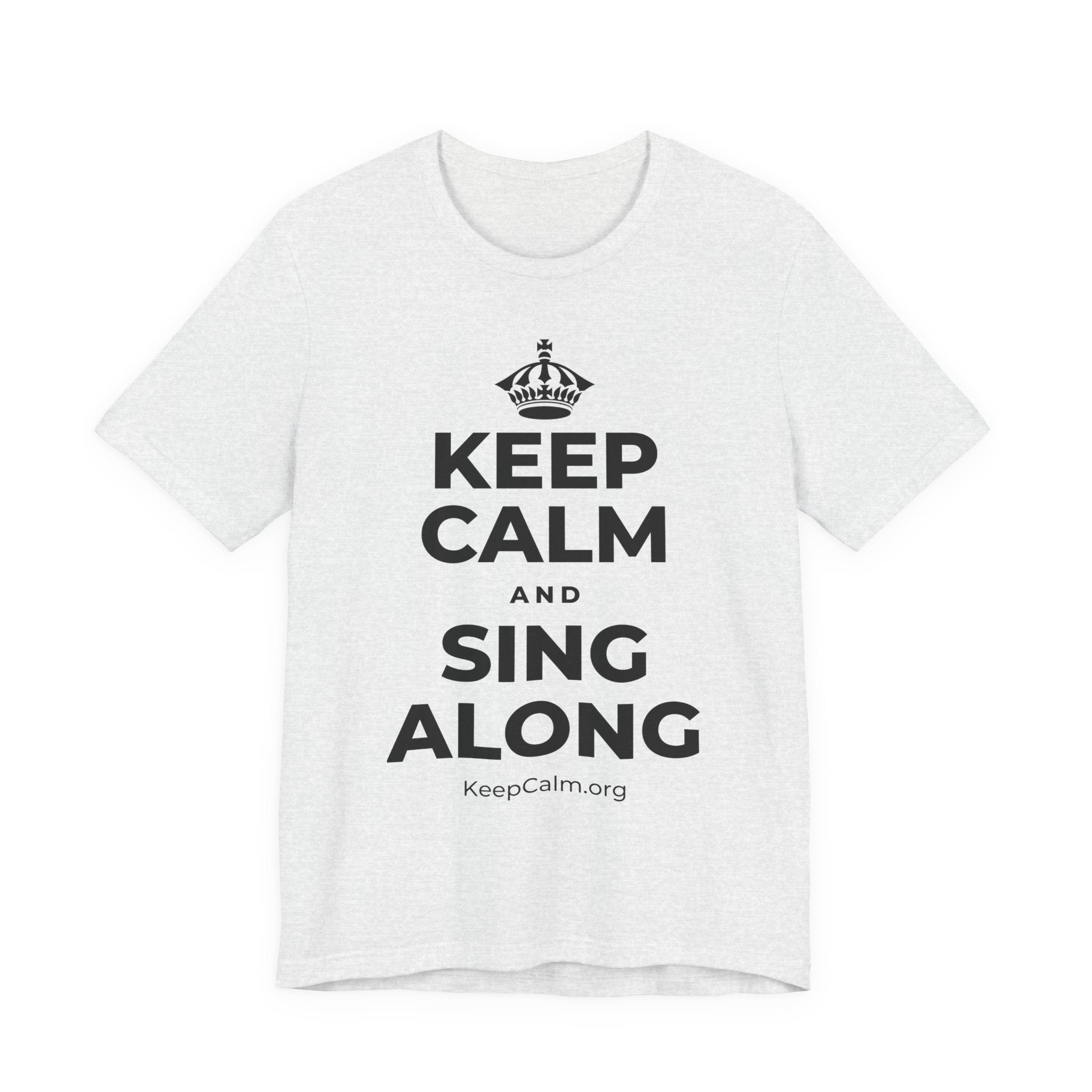 KEEP CALM AND SING ALONG T-Shirt (Soft Cream–Heather Mauve)