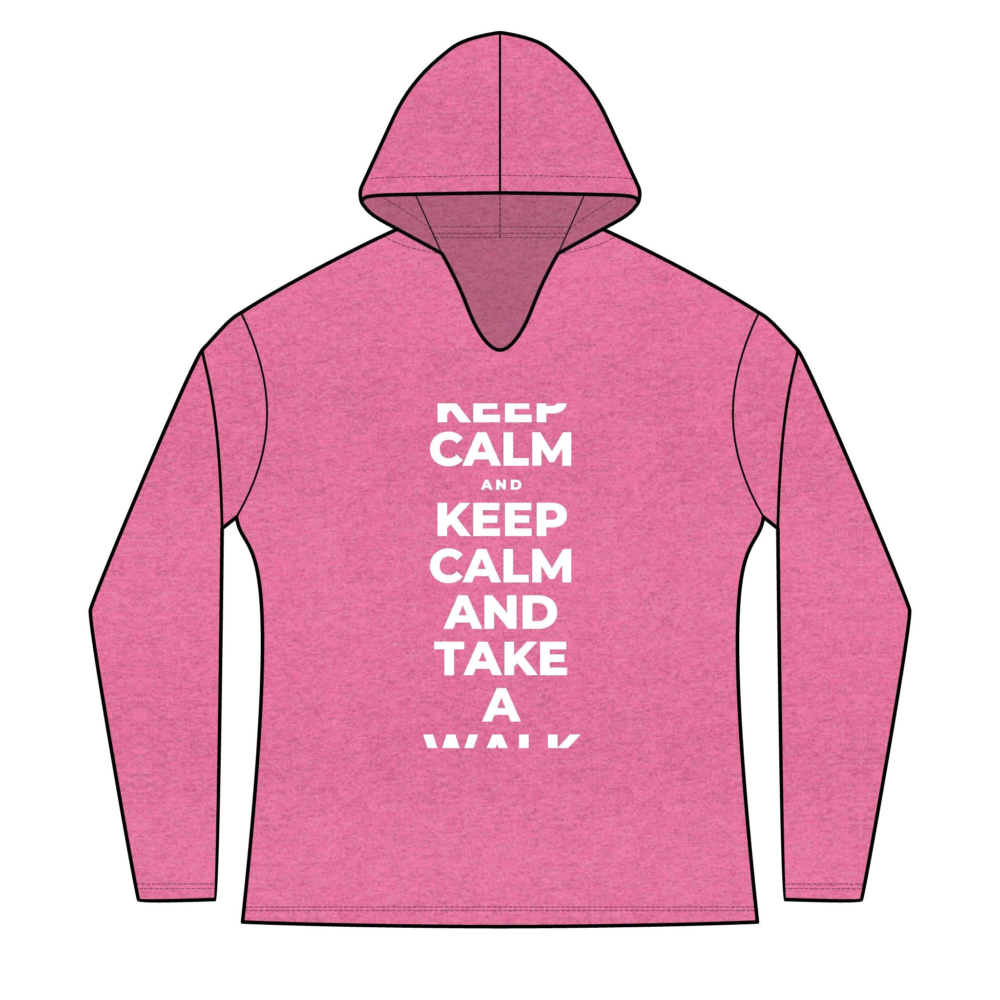 KEEP CALM AND TAKE A WALK Women's Long Sleeve Hoodie