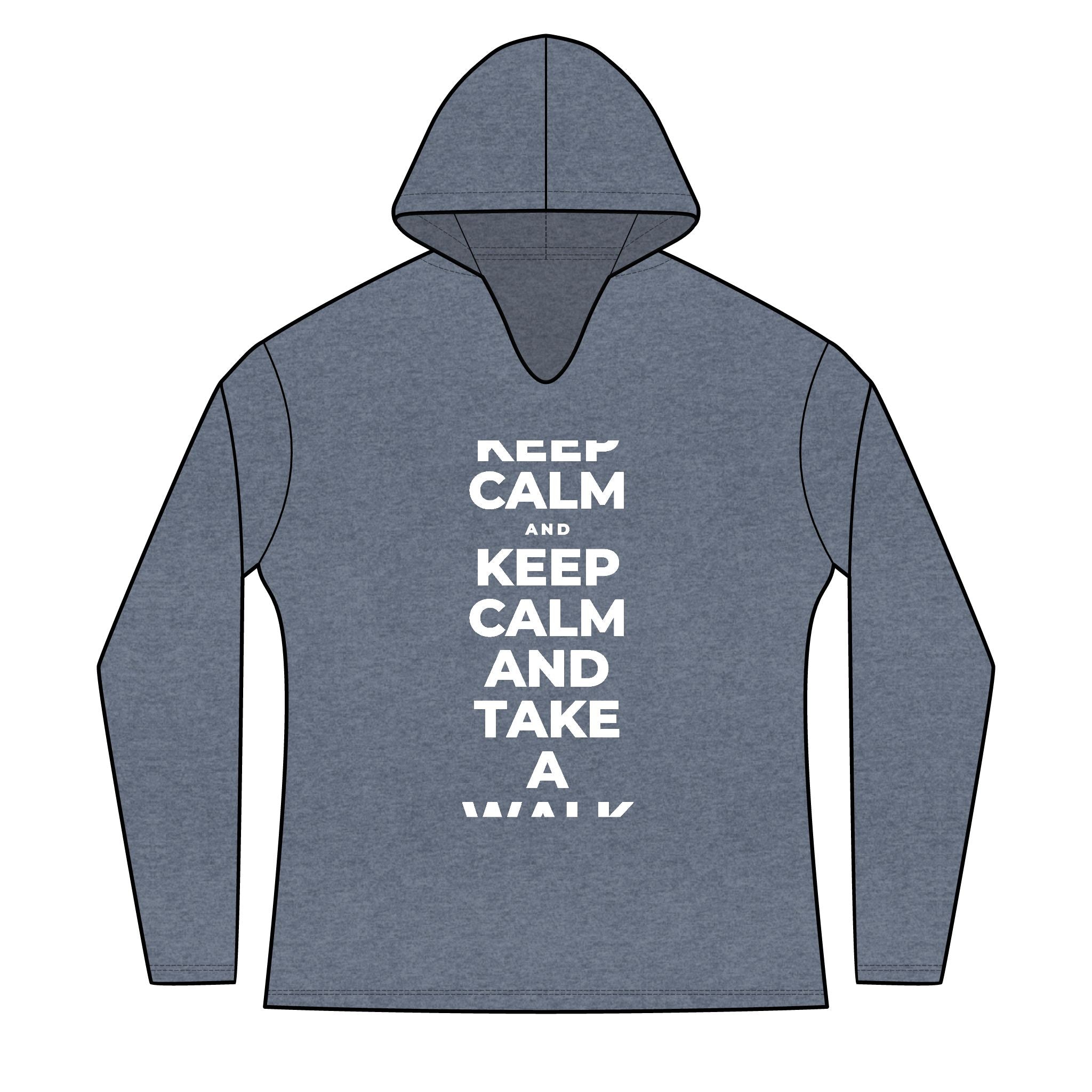 KEEP CALM AND TAKE A WALK Women's Long Sleeve Hoodie