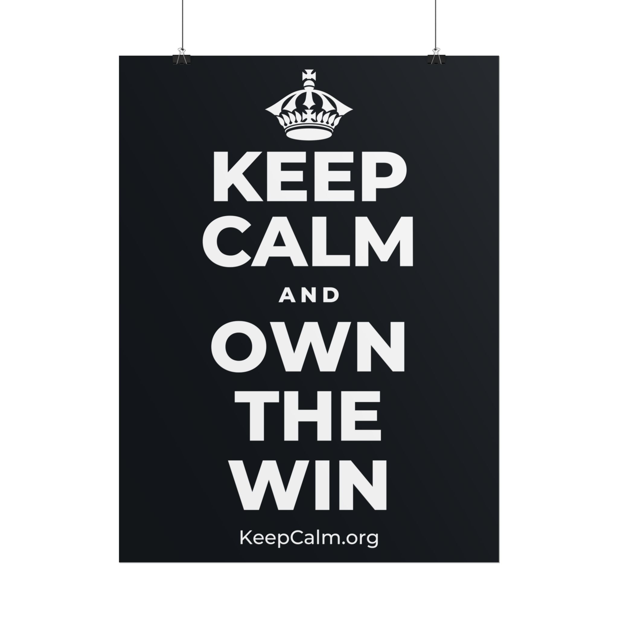 KEEP CALM AND OWN THE WIN Poster (Dark)
