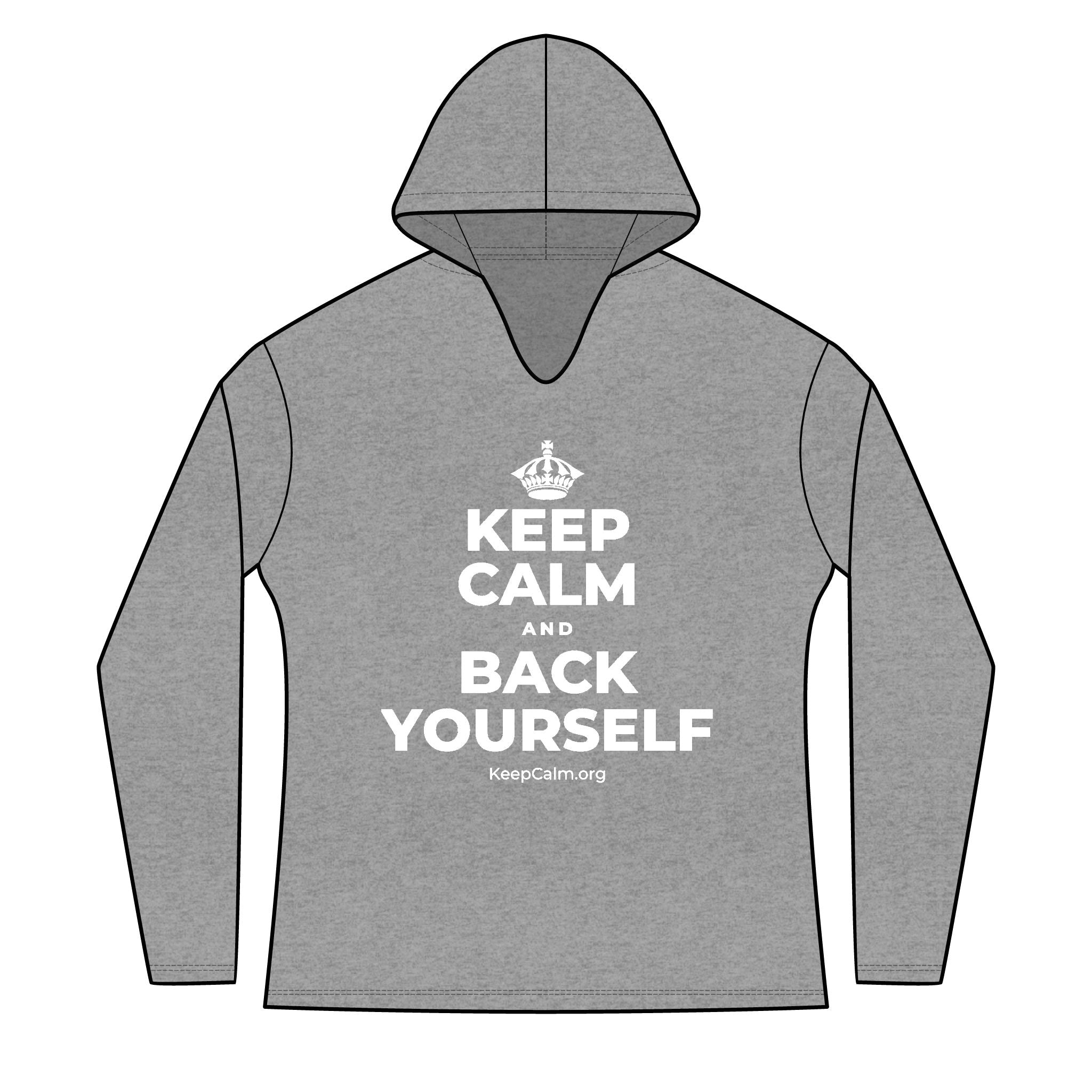 KEEP CALM AND BACK YOURSELF Women's Long Sleeve Hoodie