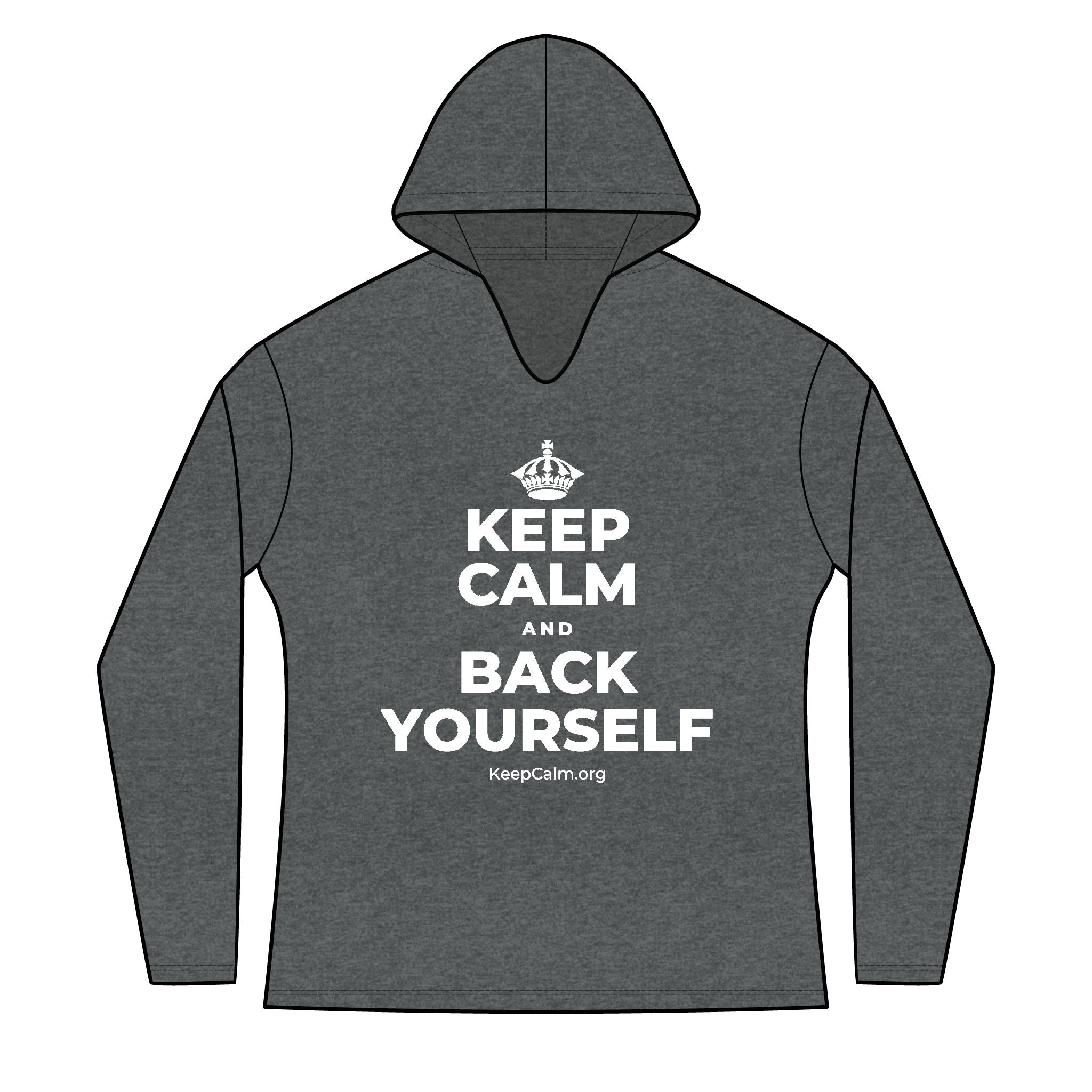 KEEP CALM AND BACK YOURSELF Women's Long Sleeve Hoodie