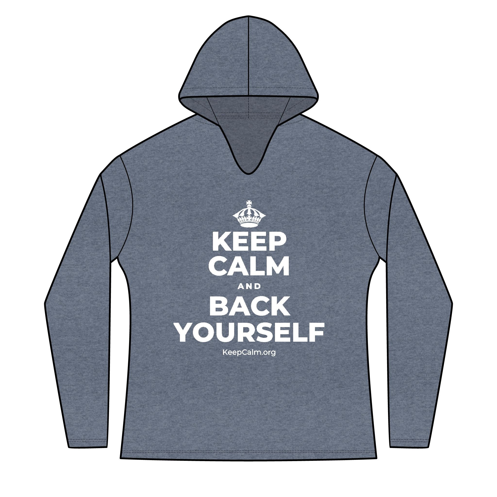 KEEP CALM AND BACK YOURSELF Women's Long Sleeve Hoodie