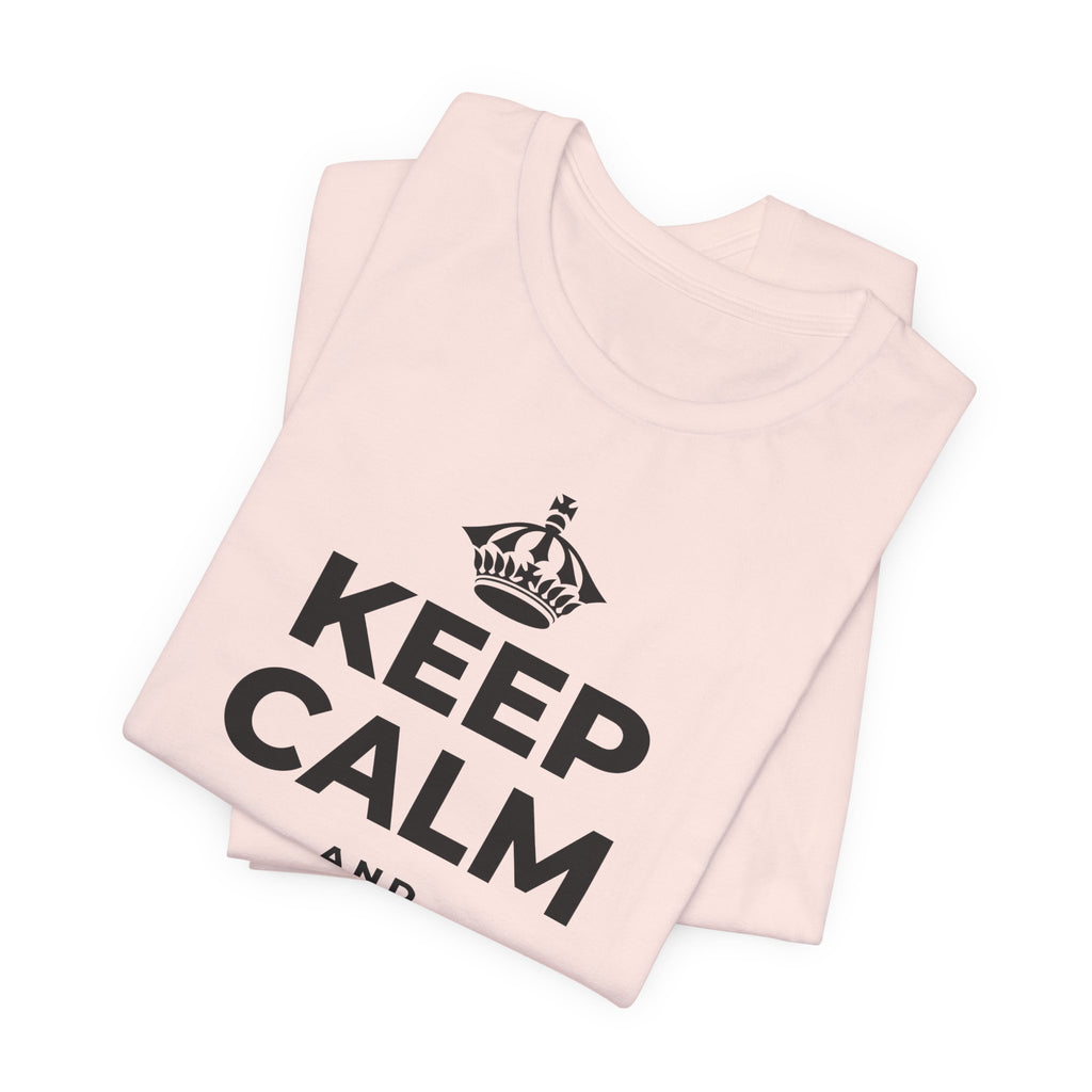 KEEP CALM AND SING ALONG T-Shirt (Soft Cream–Heather Mauve)