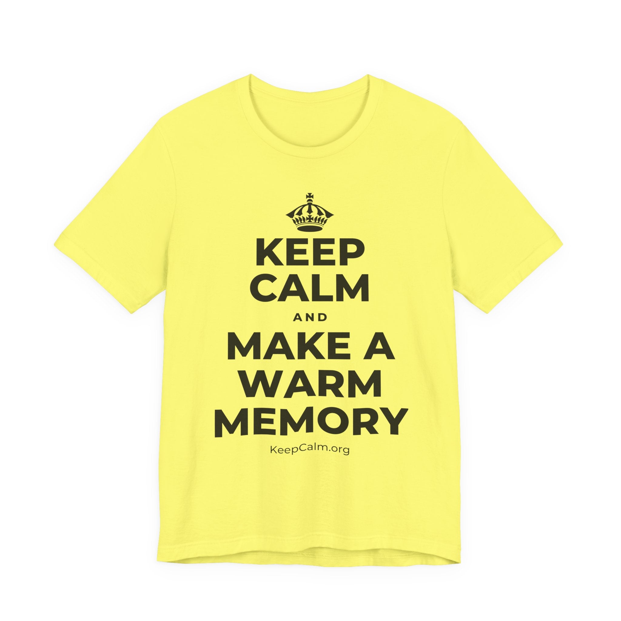 KEEP CALM AND MAKE A WARM MEMORY T-Shirt (Soft Cream–Heather Mauve)