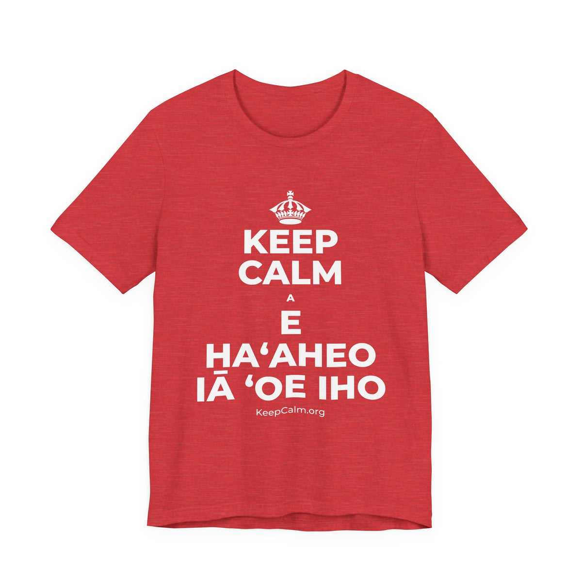 KEEP CALM A E HAʻAHEO IĀ ʻOE IHO T-Shirt (Baby Blue–Silver)