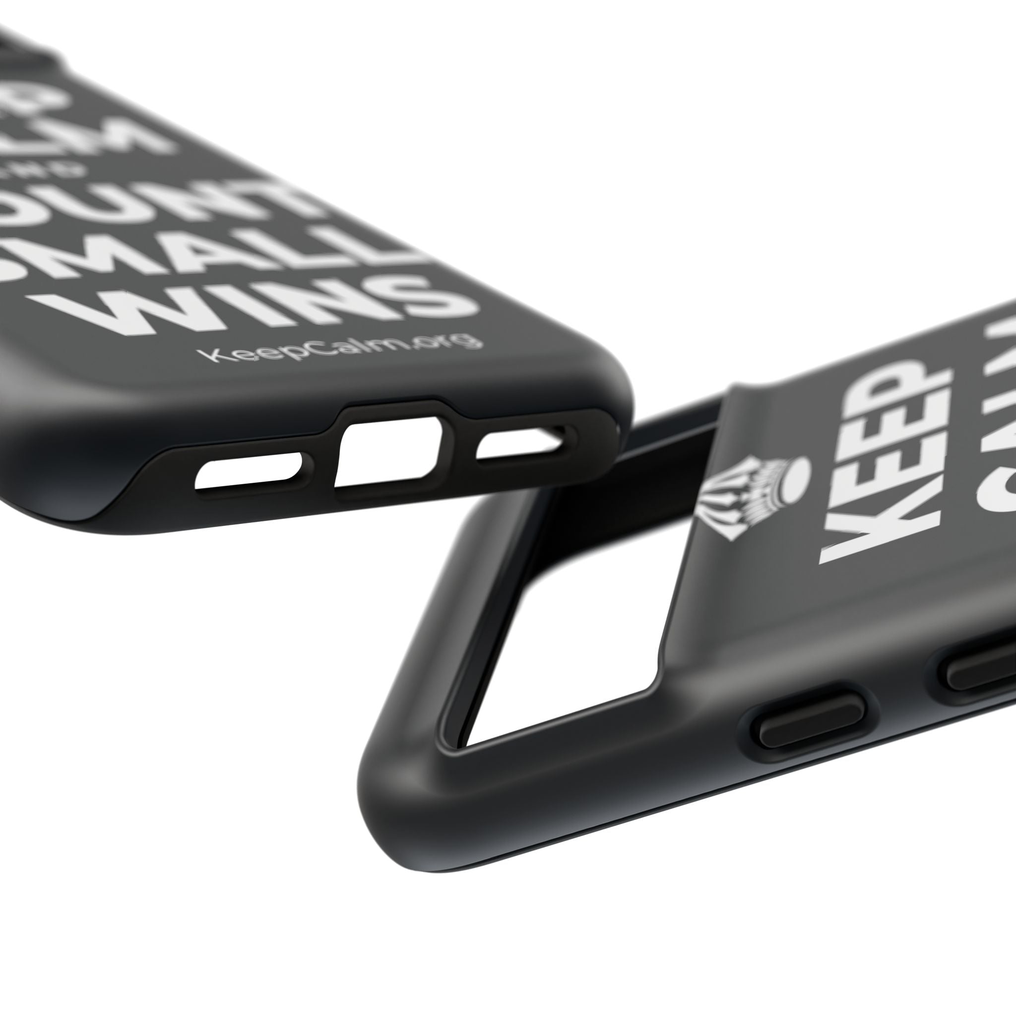 KEEP CALM AND COUNT SMALL WINS Phone Case (Dark)