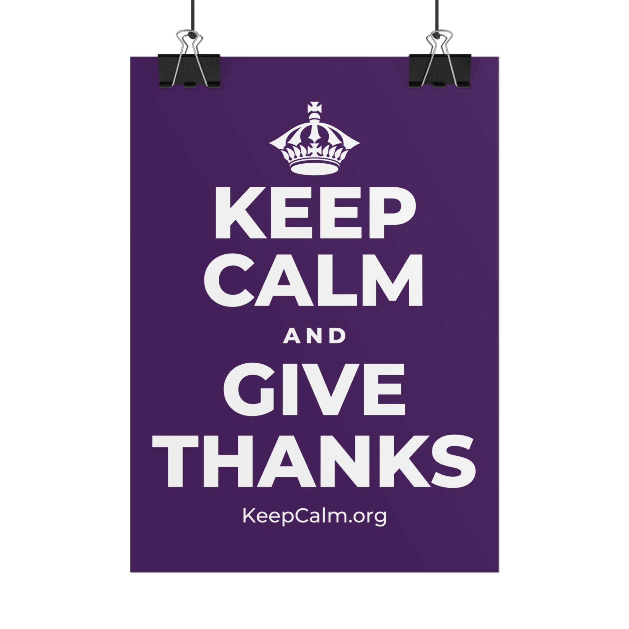 KEEP CALM AND GIVE THANKS Poster