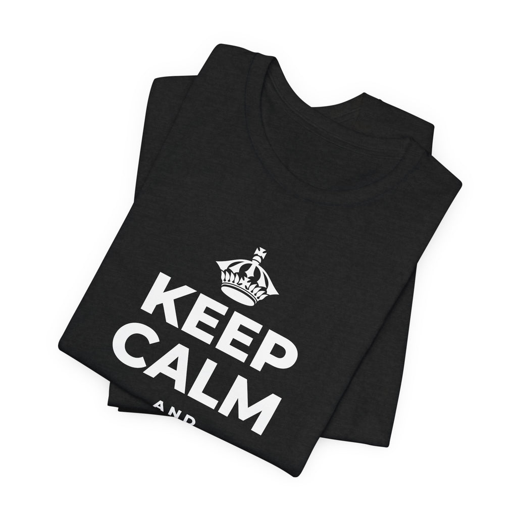 KEEP CALM AND CLOSE THE 💻 T-Shirt (White–Asphalt)