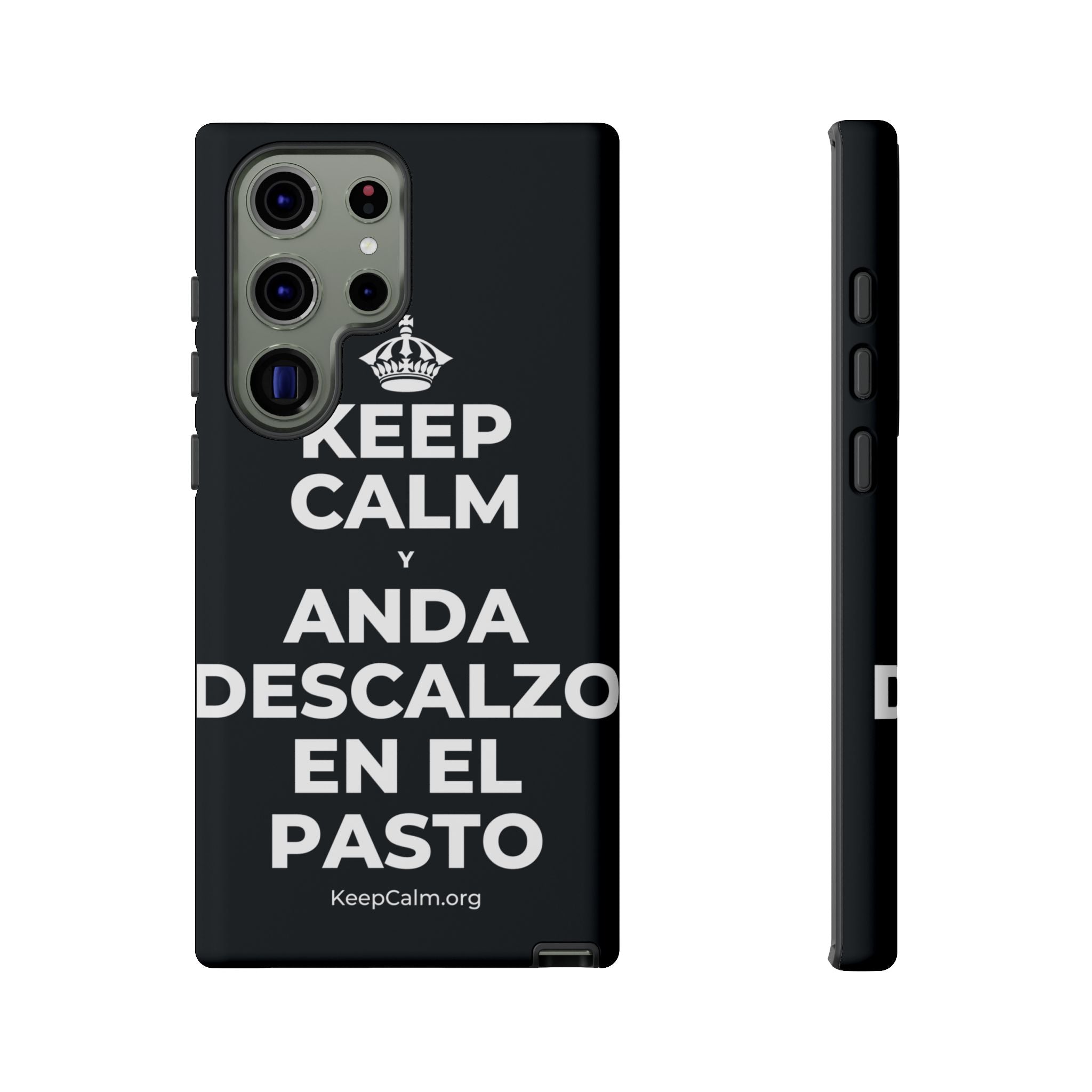 KEEP CALM Y ANDA DESCALZO EN EL PASTO Phone Case (Dark)