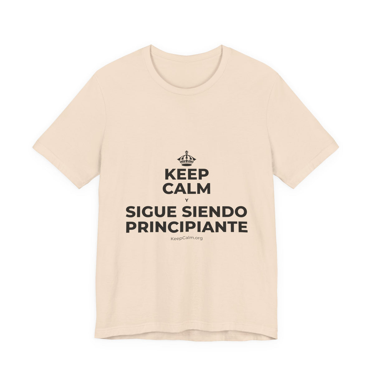 KEEP CALM Y SIGUE SIENDO PRINCIPIANTE T-Shirt (Soft Cream–Heather Mauve)