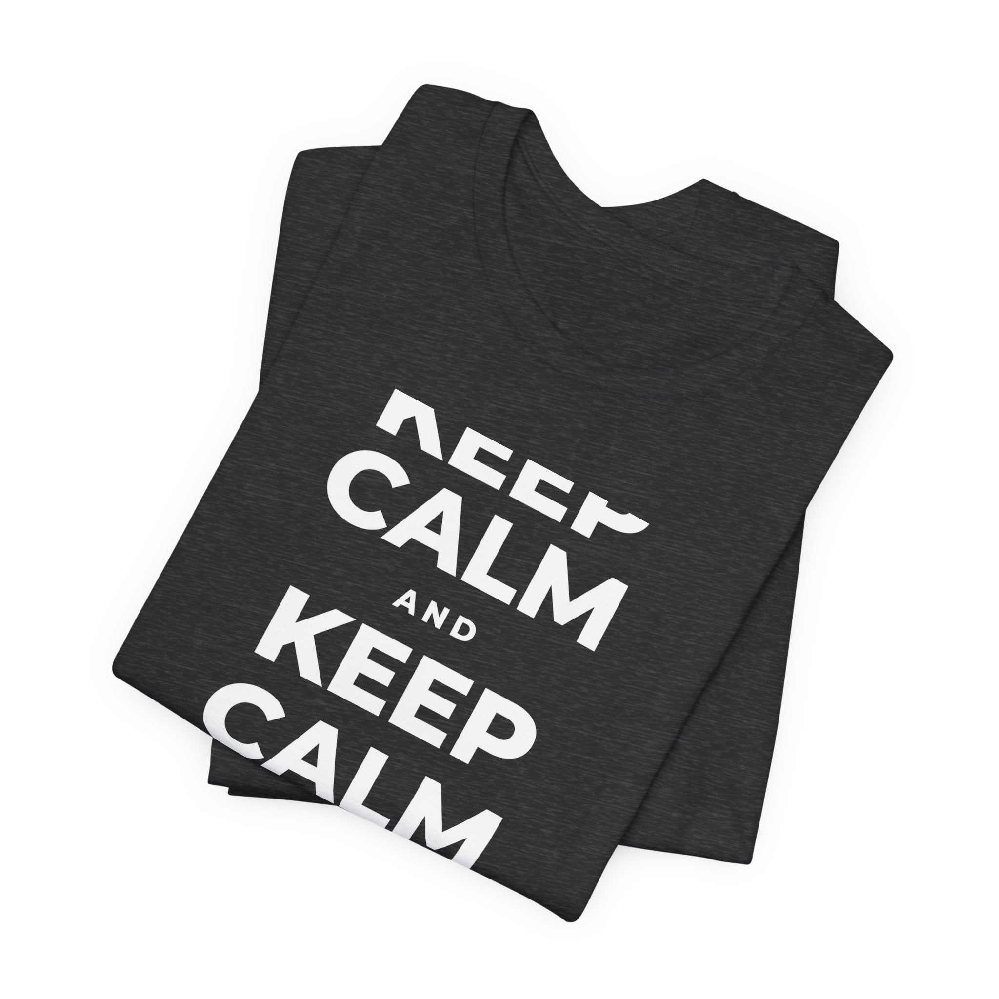 KEEP CALM AND TAKE A WALK T-Shirt (White–Asphalt)