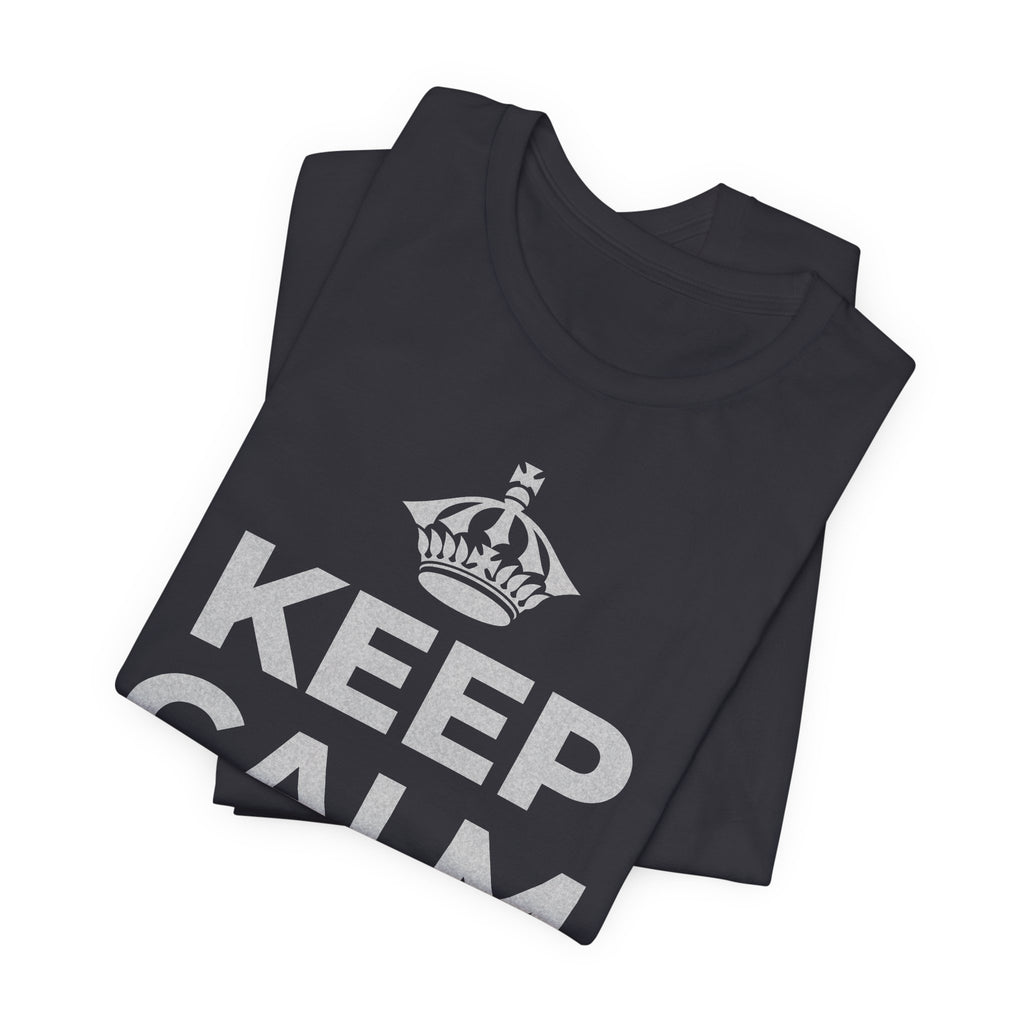 KEEP CALM AND 相信好事正在路上 T-Shirt (Baby Blue–Silver)