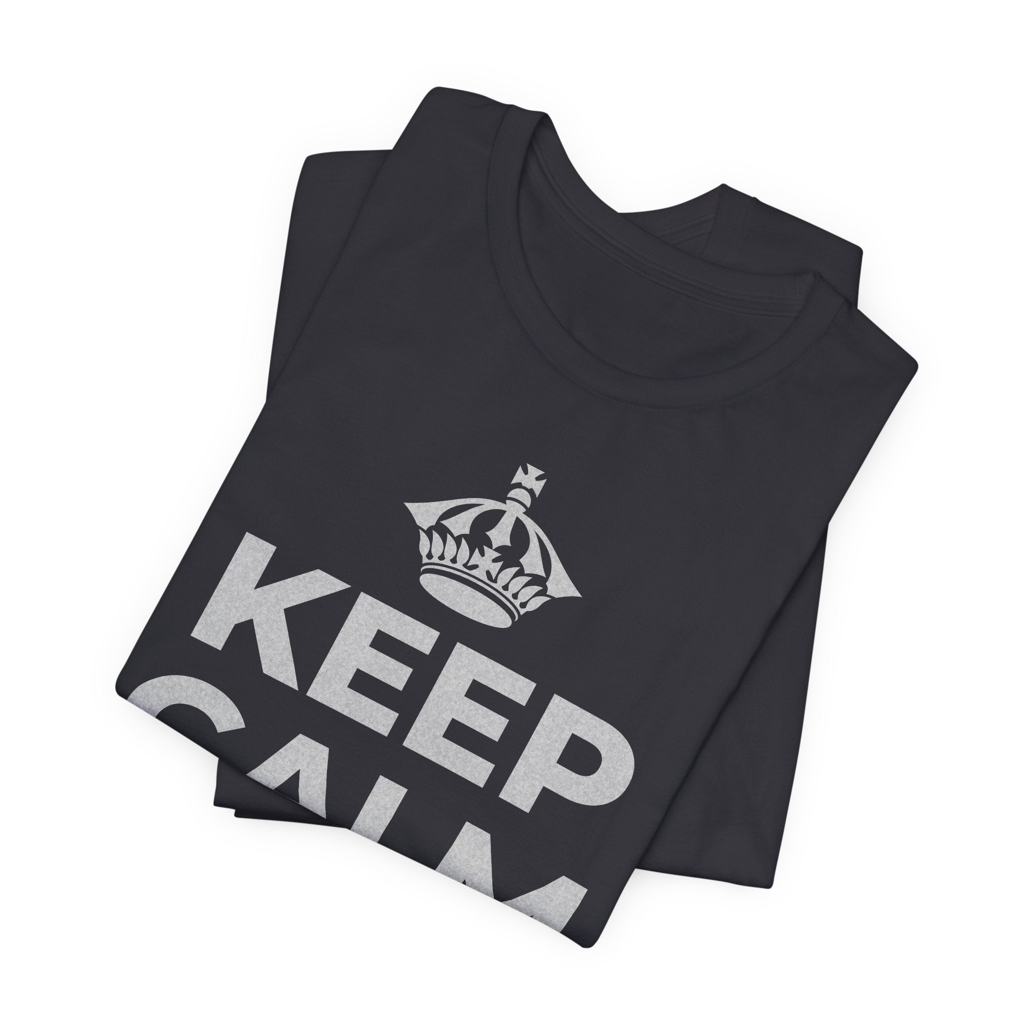KEEP CALM AND 相信好事正在路上 T-Shirt (Baby Blue–Silver)