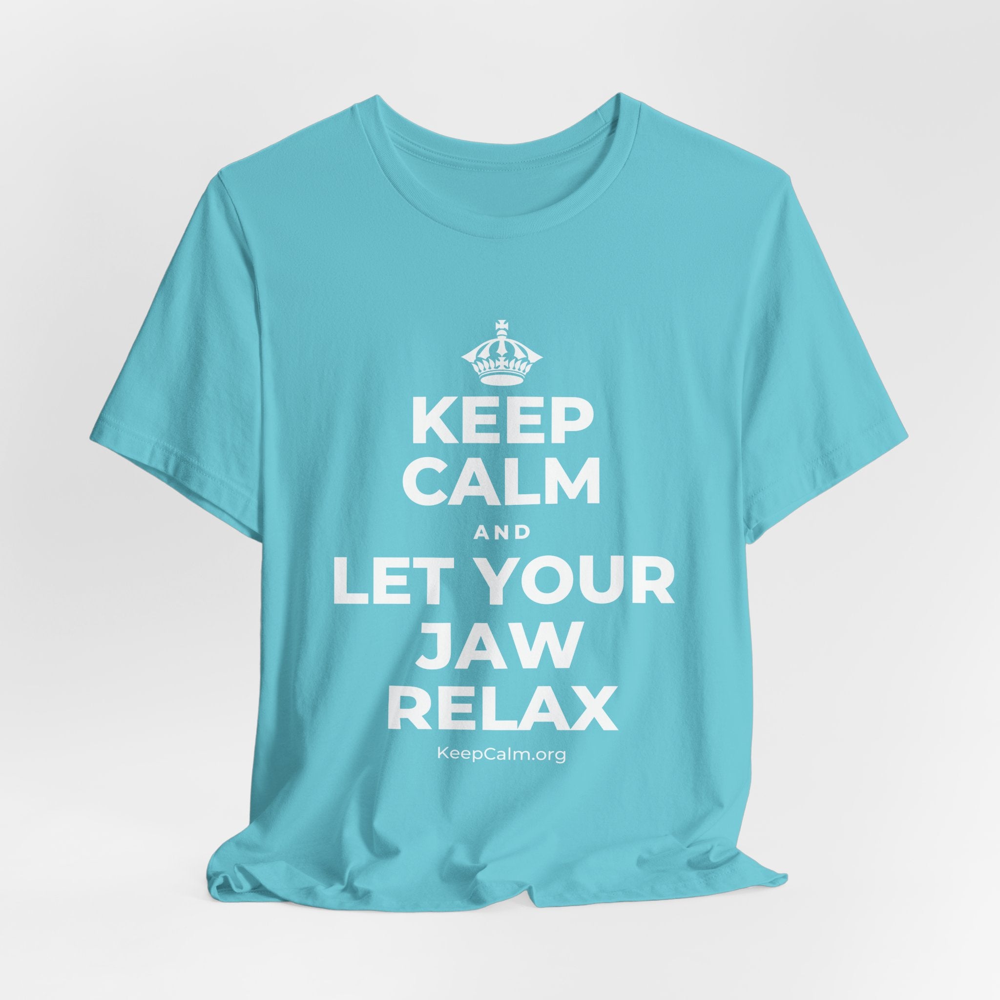 KEEP CALM AND LET YOUR JAW RELAX T-Shirt (Soft Cream–Heather Mauve)