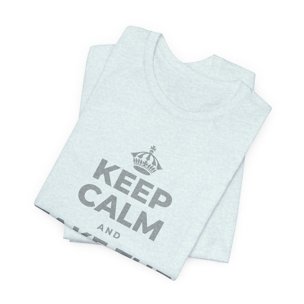 KEEP CALM AND TAKE THE DULL ONE T-Shirt (Soft Cream–Heather Mauve)