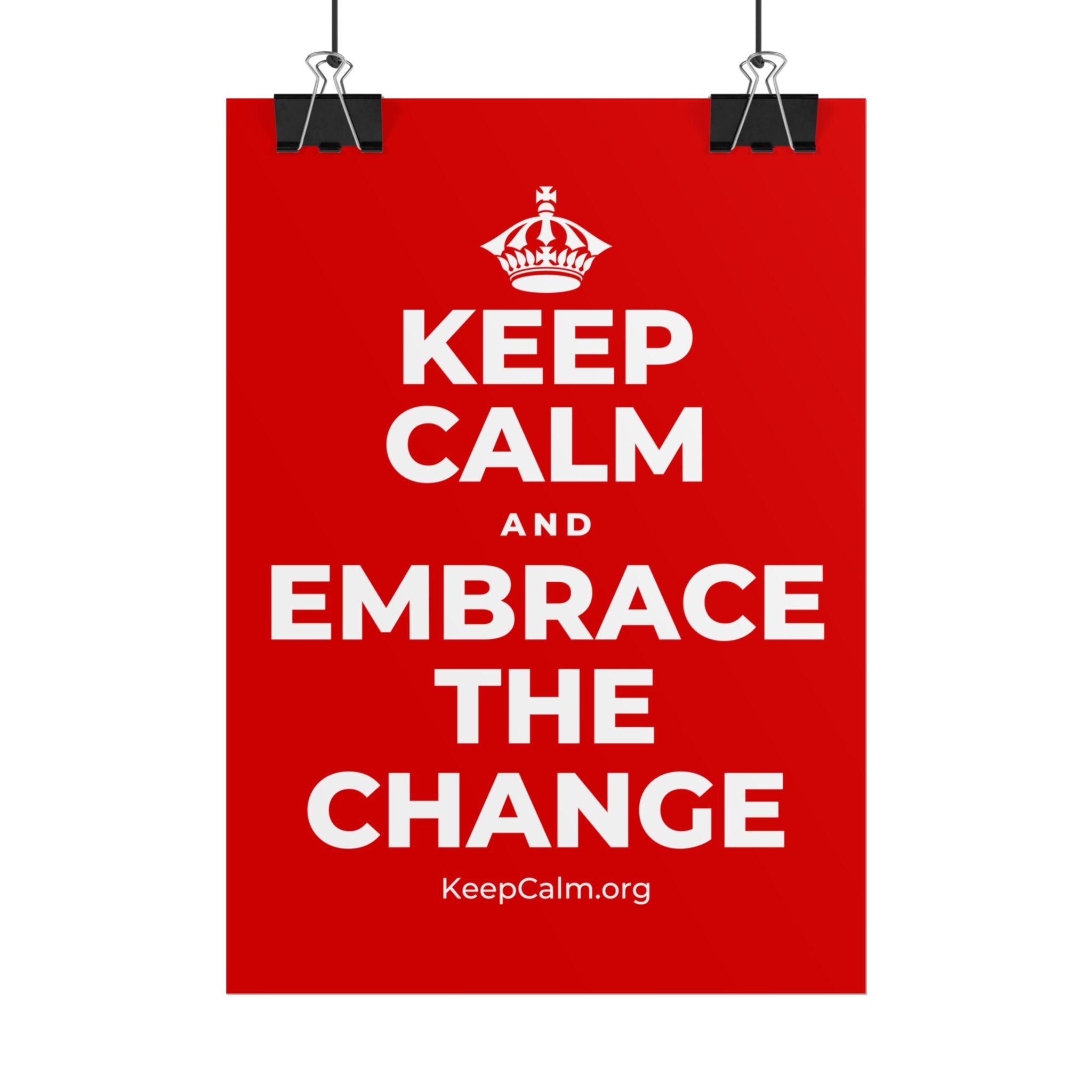 KEEP CALM AND EMBRACE THE CHANGE Poster
