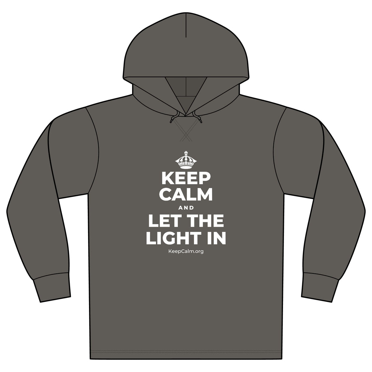 KEEP CALM AND LET THE LIGHT IN Organic Hoodie Tee