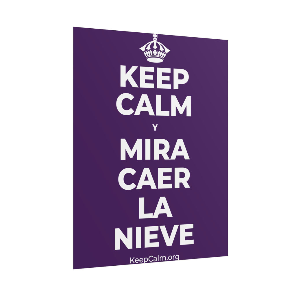 KEEP CALM Y MIRA CAER LA NIEVE Poster