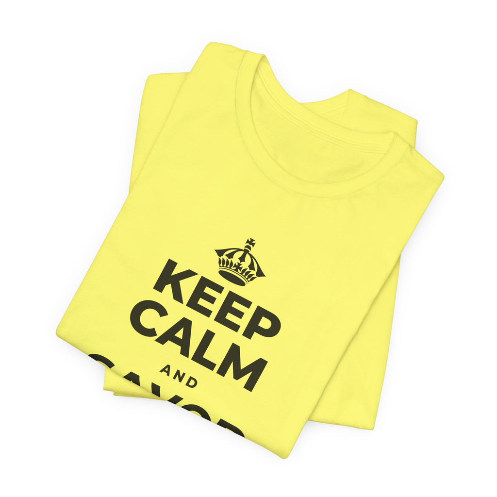KEEP CALM AND SAVOR THIS MOMENT T-Shirt (Soft Cream–Heather Mauve)