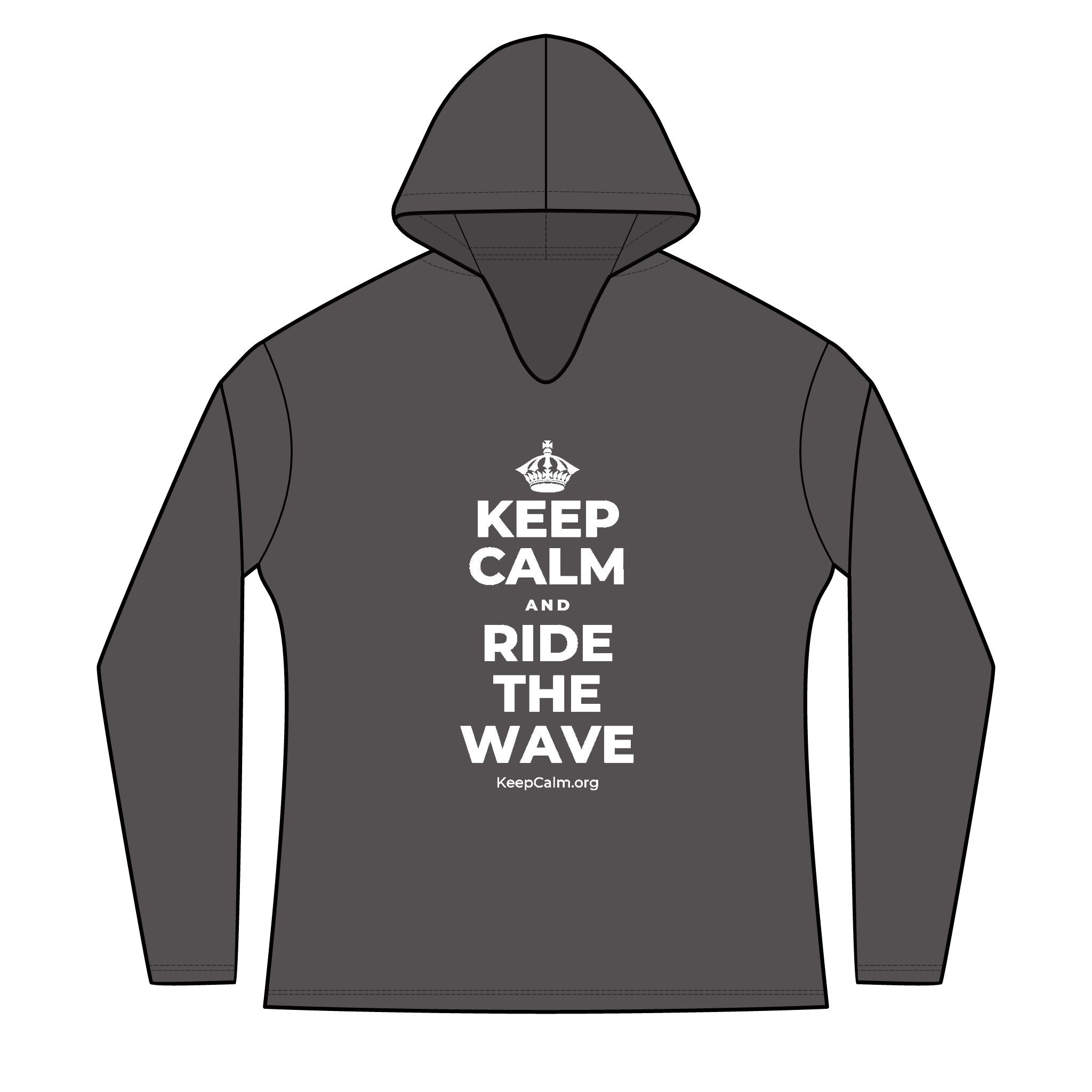 KEEP CALM AND RIDE THE WAVE Women's Long Sleeve Hoodie