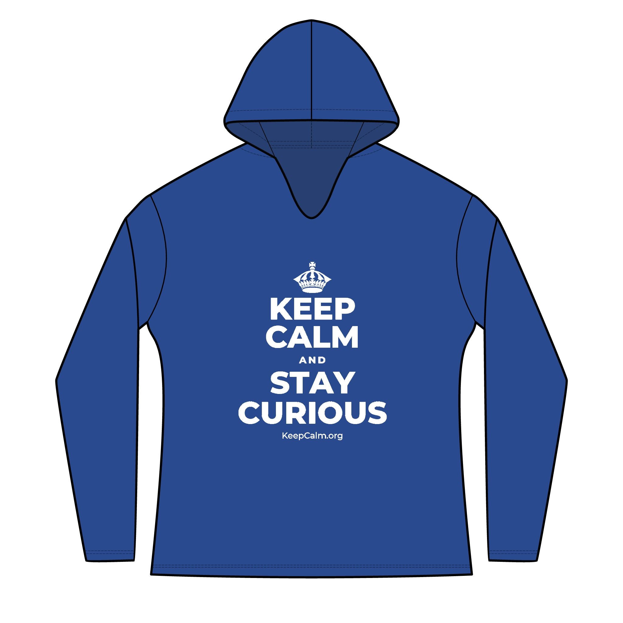 KEEP CALM AND STAY CURIOUS Women's Long Sleeve Hoodie