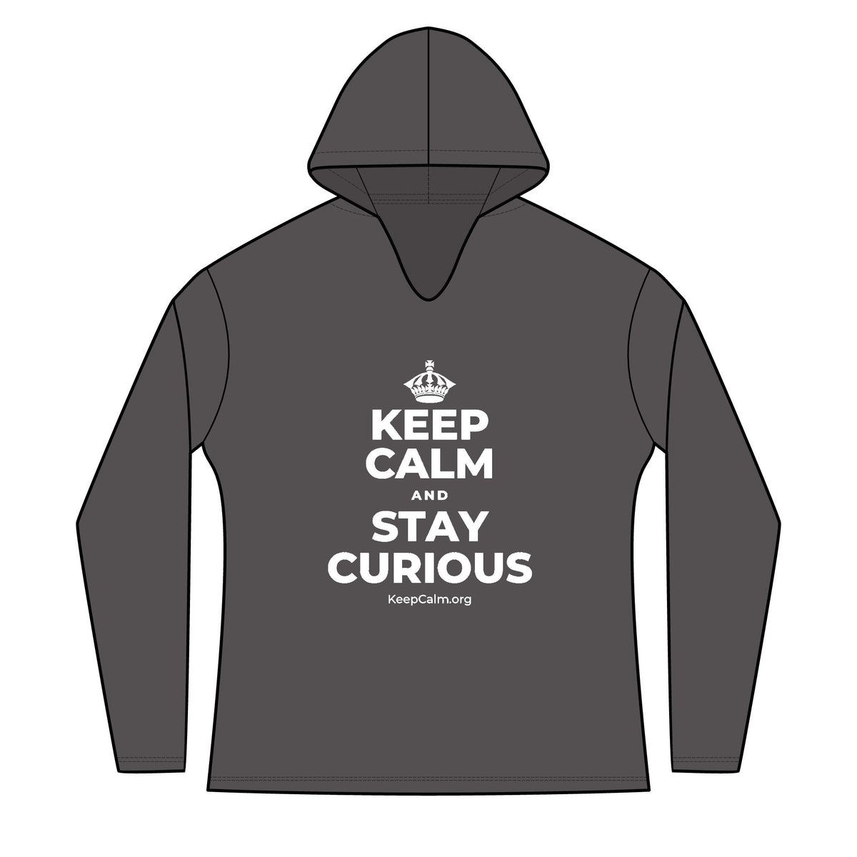 KEEP CALM AND STAY CURIOUS Women's Long Sleeve Hoodie