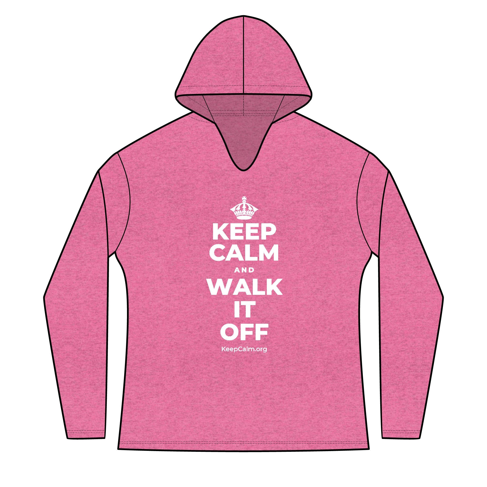 KEEP CALM AND WALK IT OFF Women's Long Sleeve Hoodie