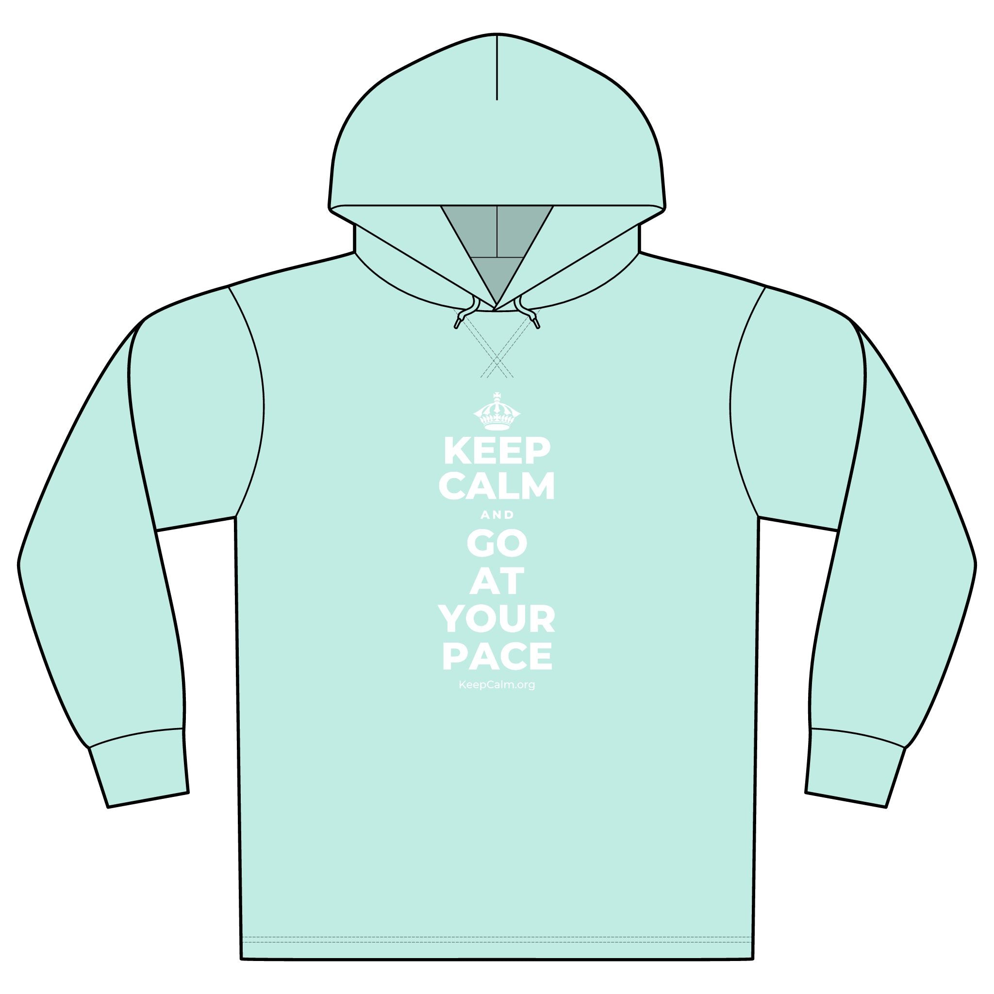 KEEP CALM AND GO AT YOUR PACE Organic Hoodie Tee