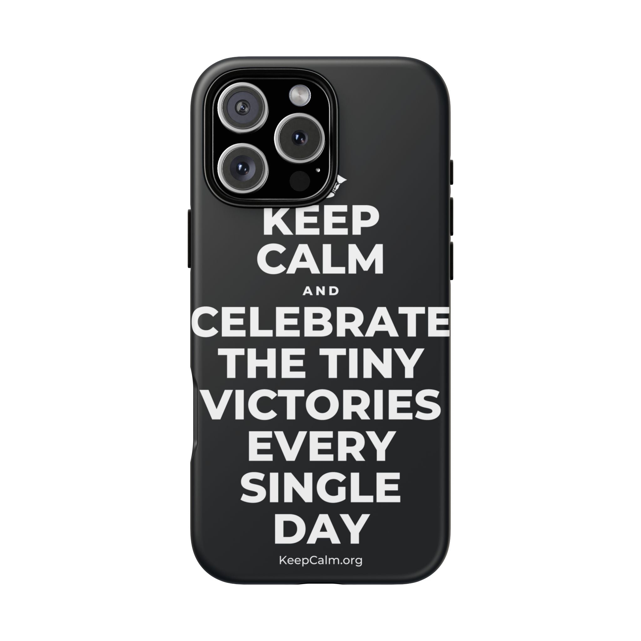 KEEP CALM AND CELEBRATE THE TINY VICTORIES EVERY SINGLE DAY Phone Case (Dark)