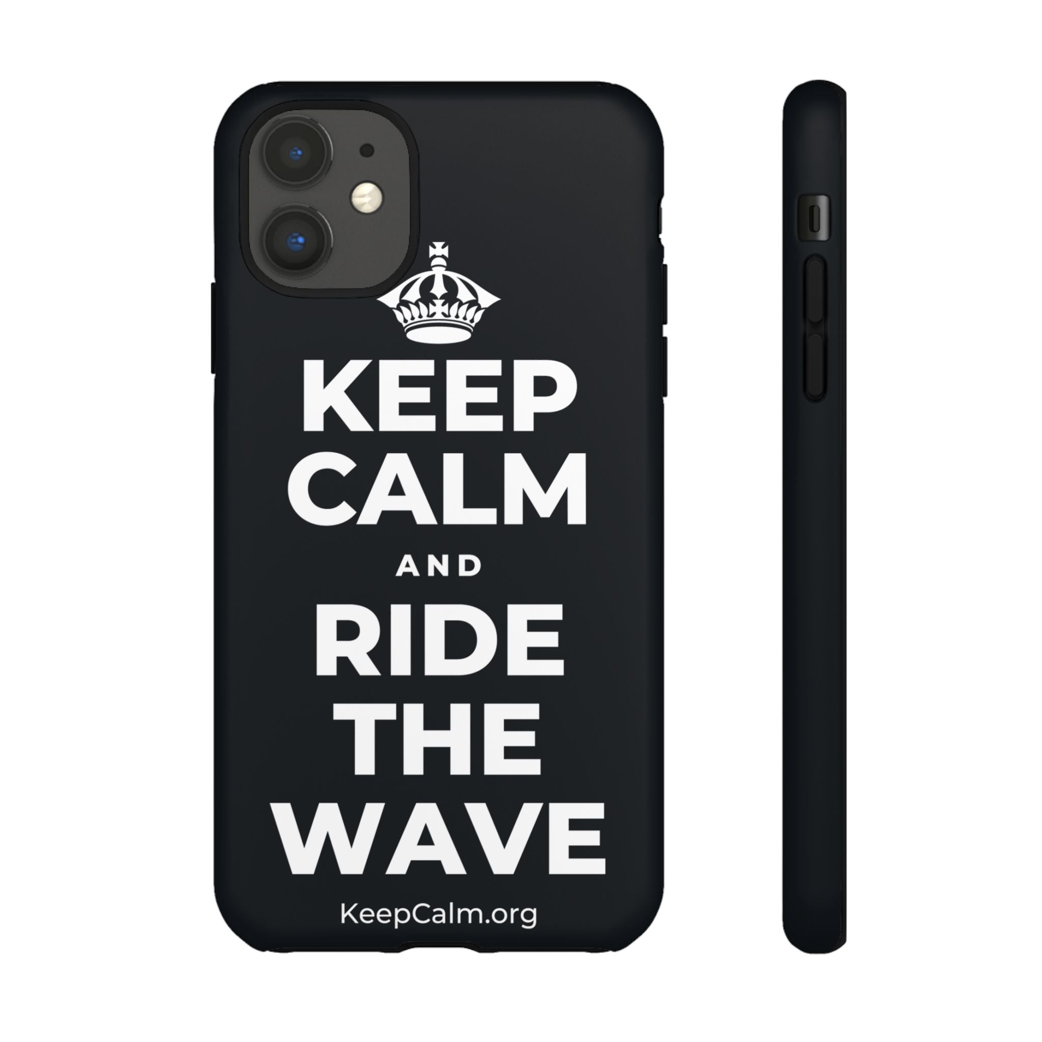 KEEP CALM AND RIDE THE WAVE Phone Case (Dark)