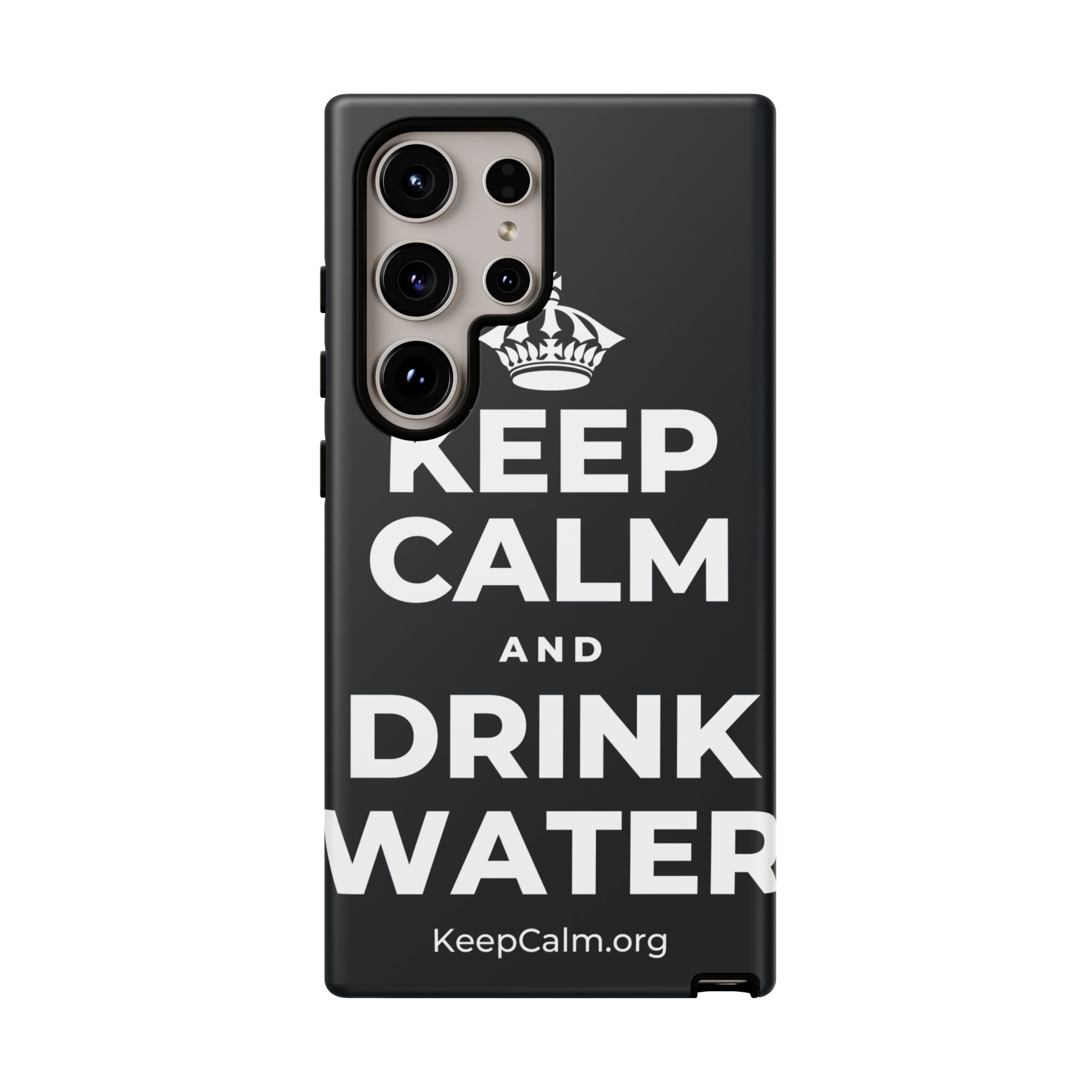 KEEP CALM AND DRINK WATER Phone Case (Dark)