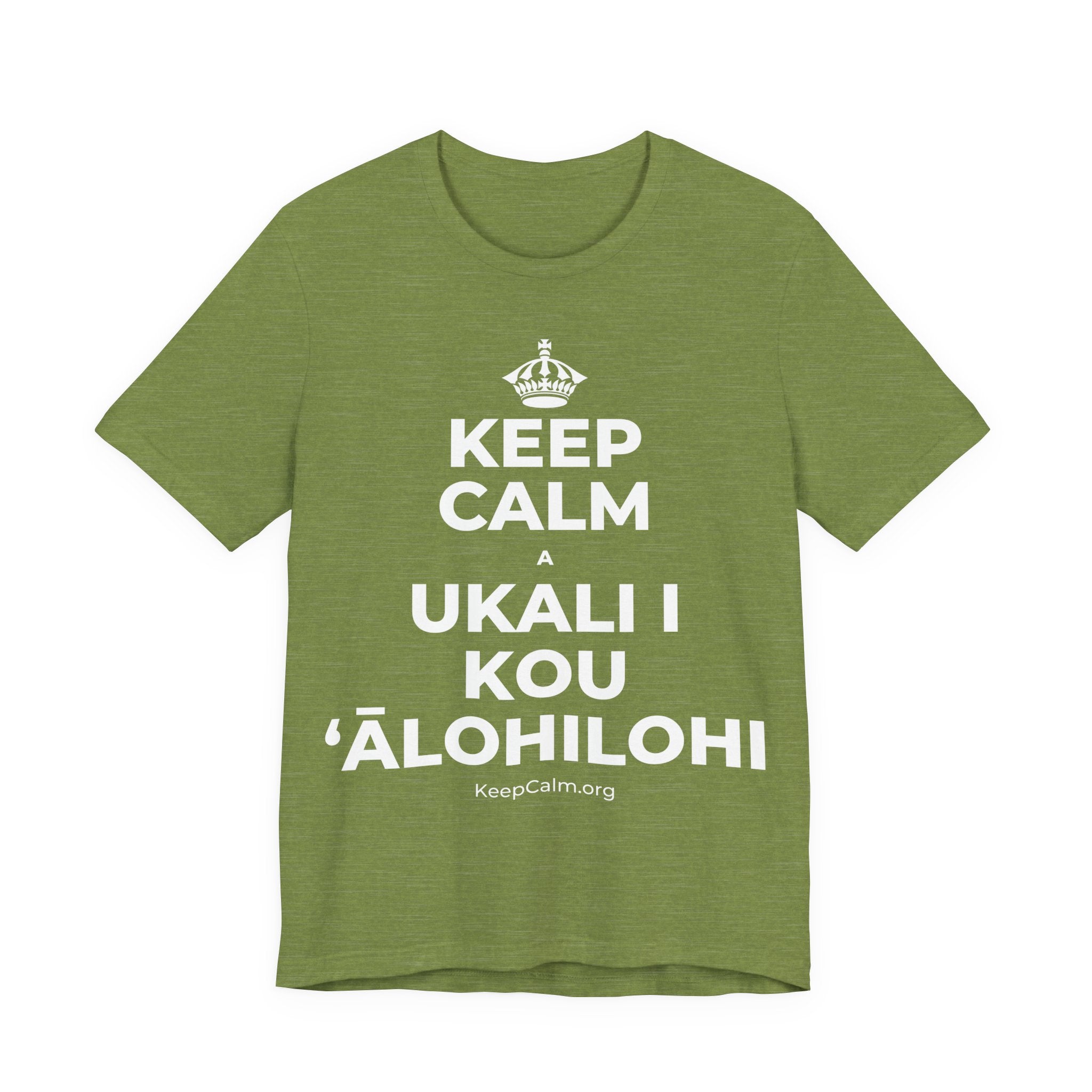 KEEP CALM A UKALI I KOU ʻĀLOHILOHI T-Shirt (Baby Blue–Silver)