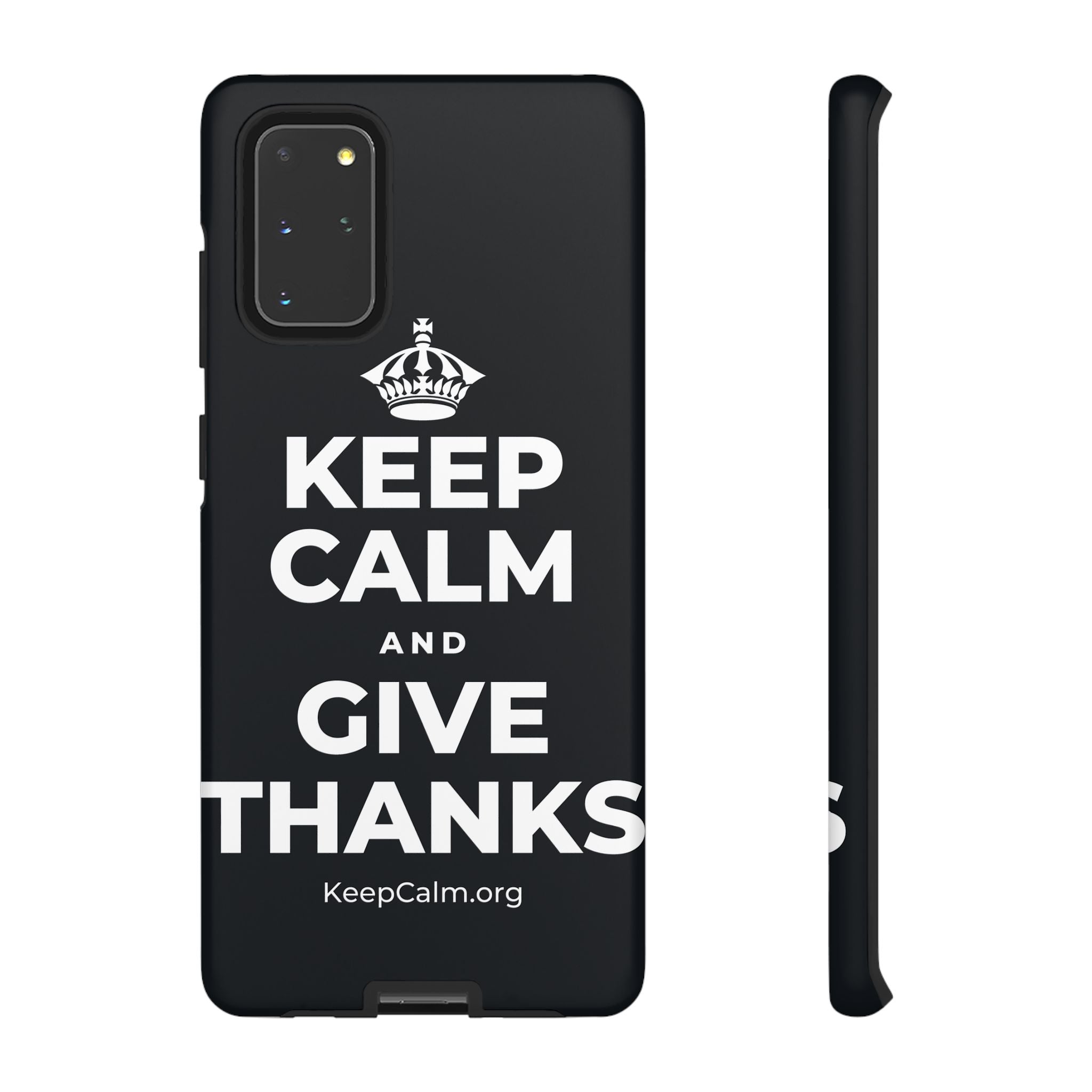 KEEP CALM AND GIVE THANKS Phone Case (Dark)