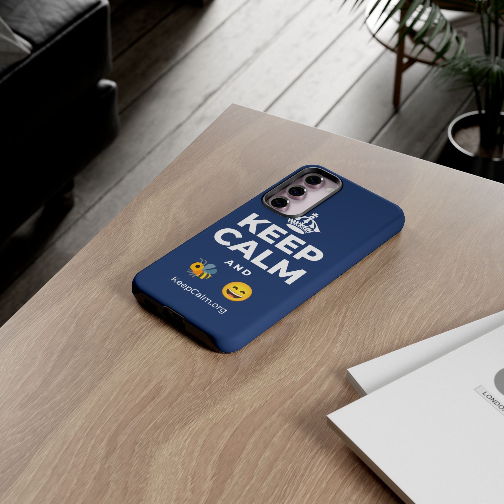 KEEP CALM AND 🐝 😄 Phone Case