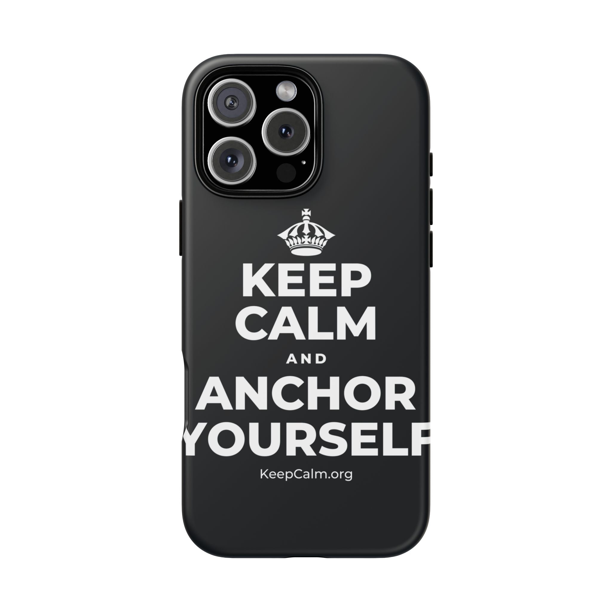 KEEP CALM AND ANCHOR YOURSELF Phone Case (Dark)