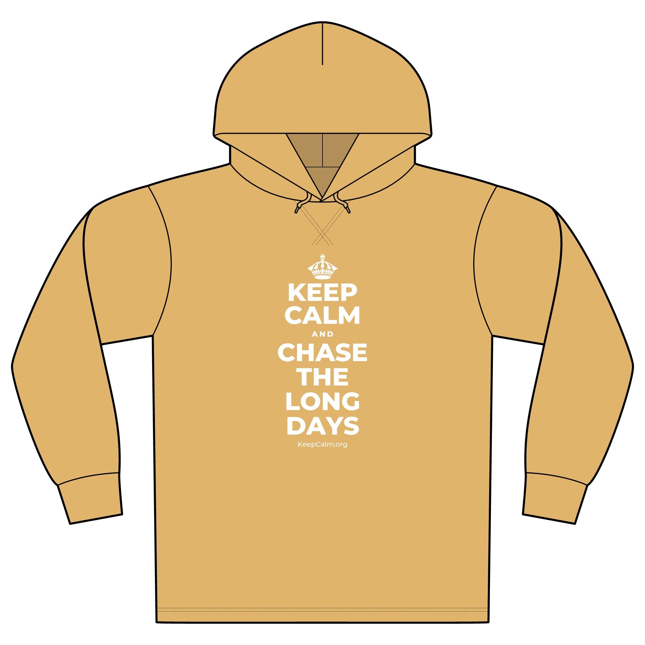KEEP CALM AND CHASE THE LONG DAYS Organic Hoodie Tee