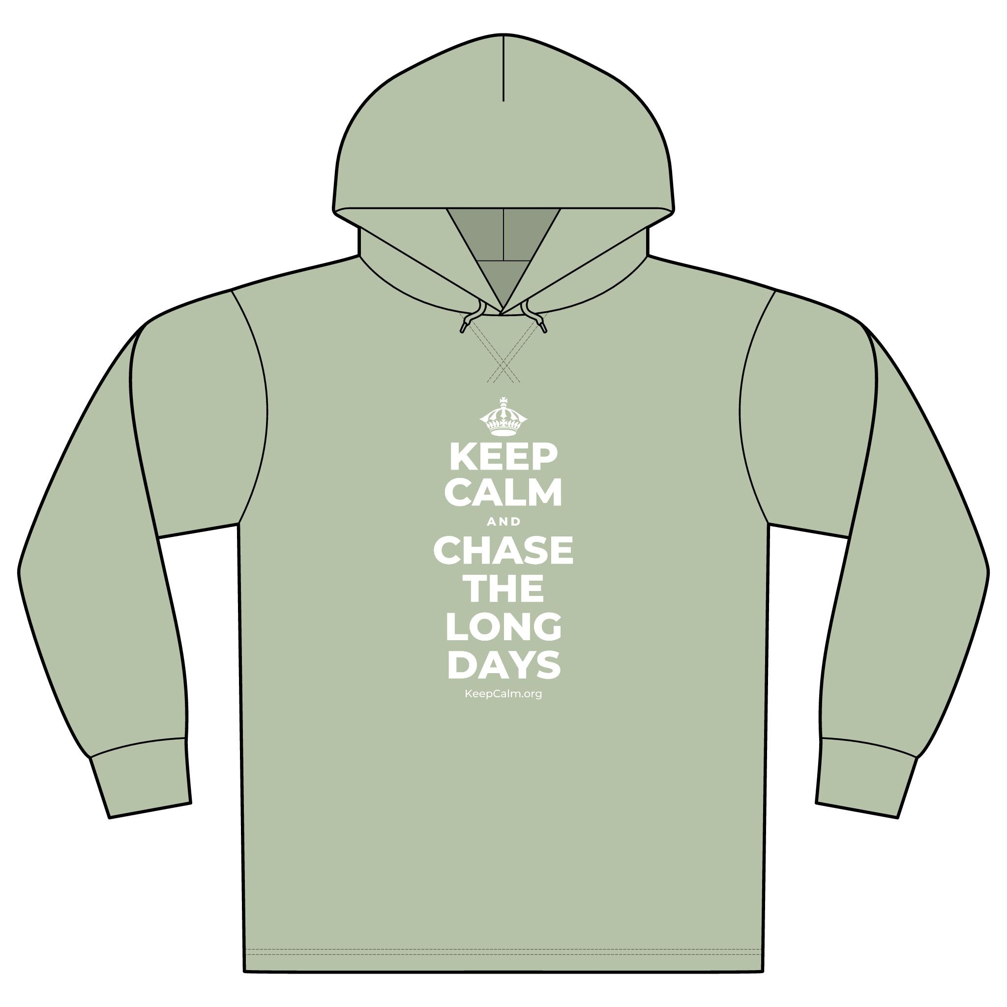 KEEP CALM AND CHASE THE LONG DAYS Organic Hoodie Tee