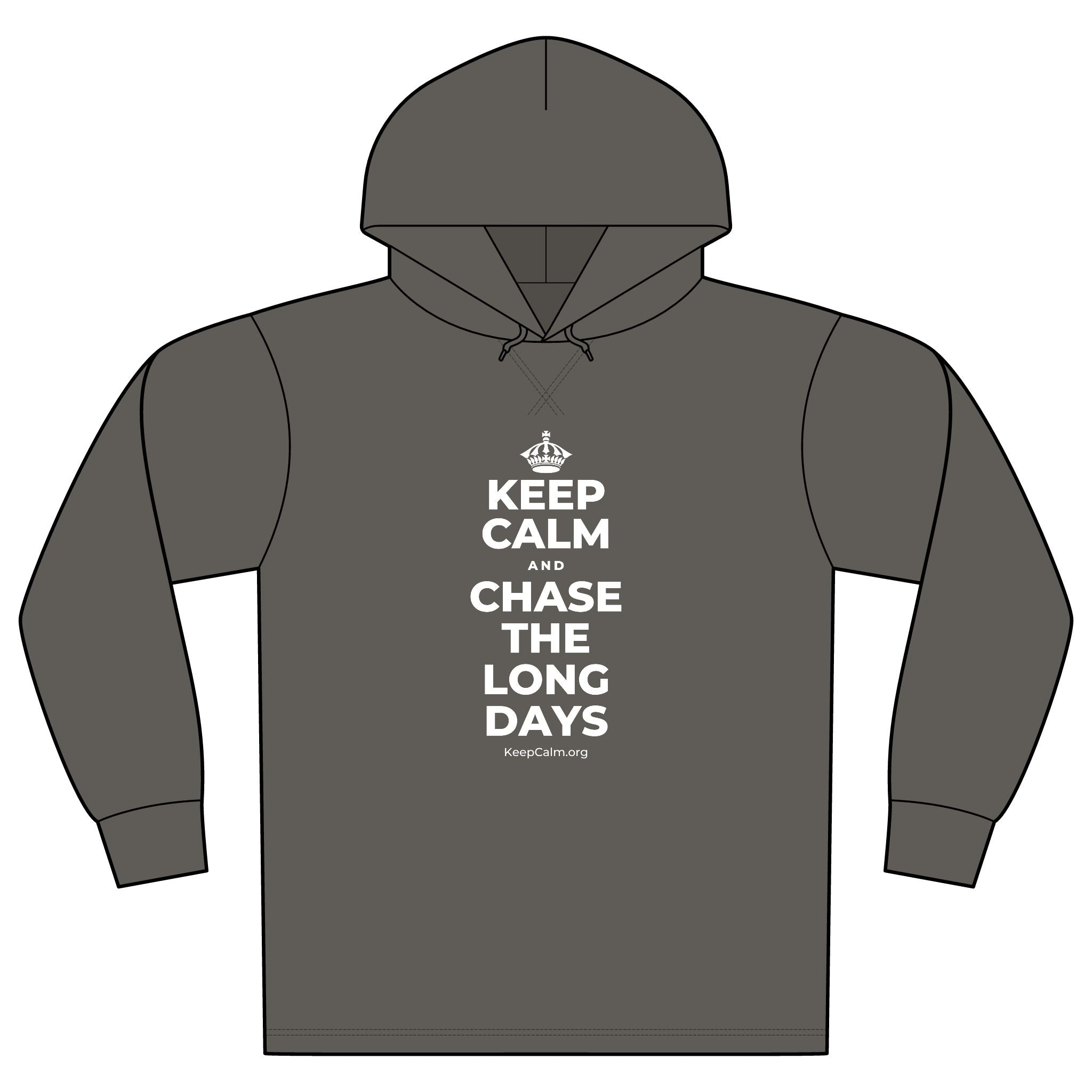 KEEP CALM AND CHASE THE LONG DAYS Organic Hoodie Tee