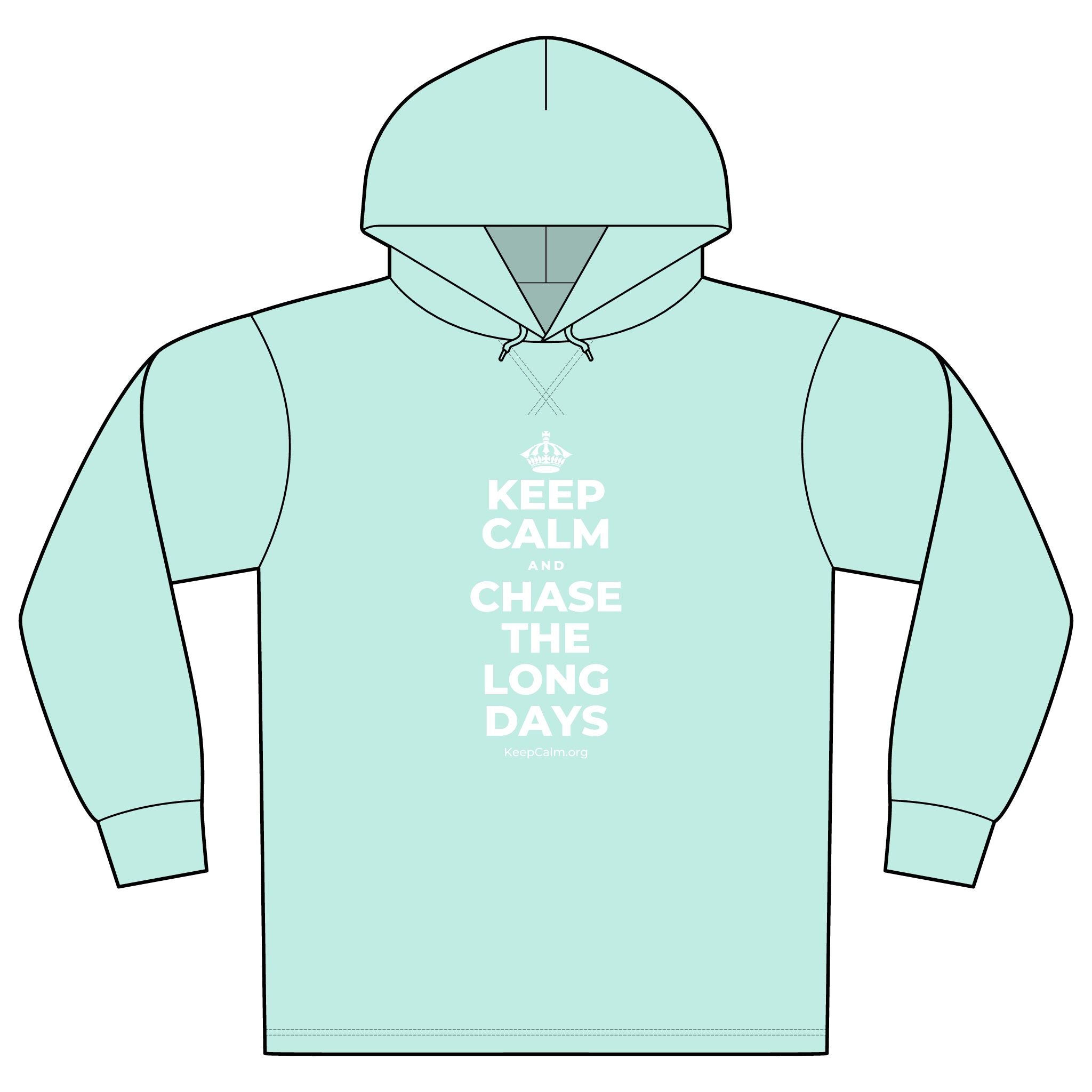 KEEP CALM AND CHASE THE LONG DAYS Organic Hoodie Tee