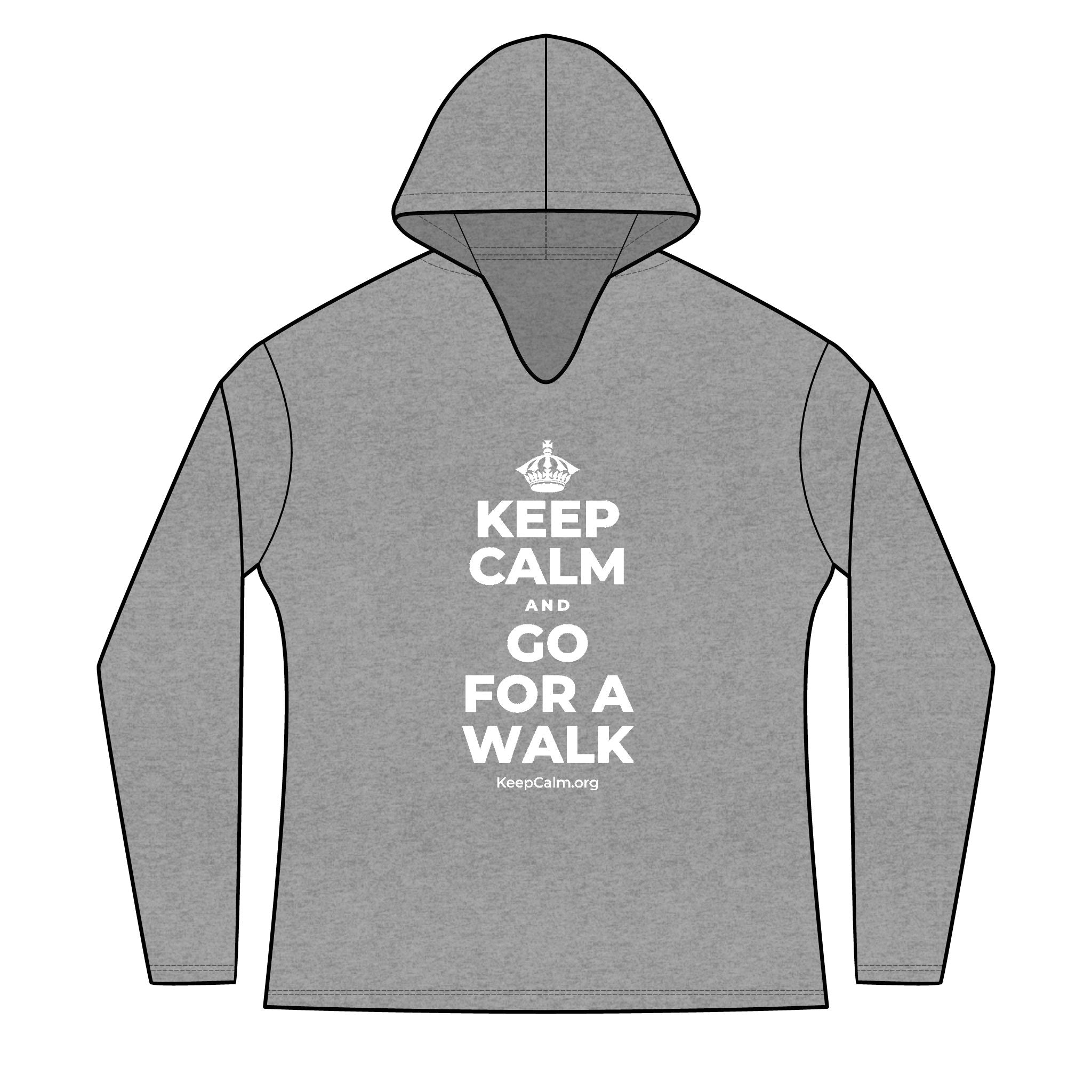 KEEP CALM AND GO FOR A WALK Women's Long Sleeve Hoodie