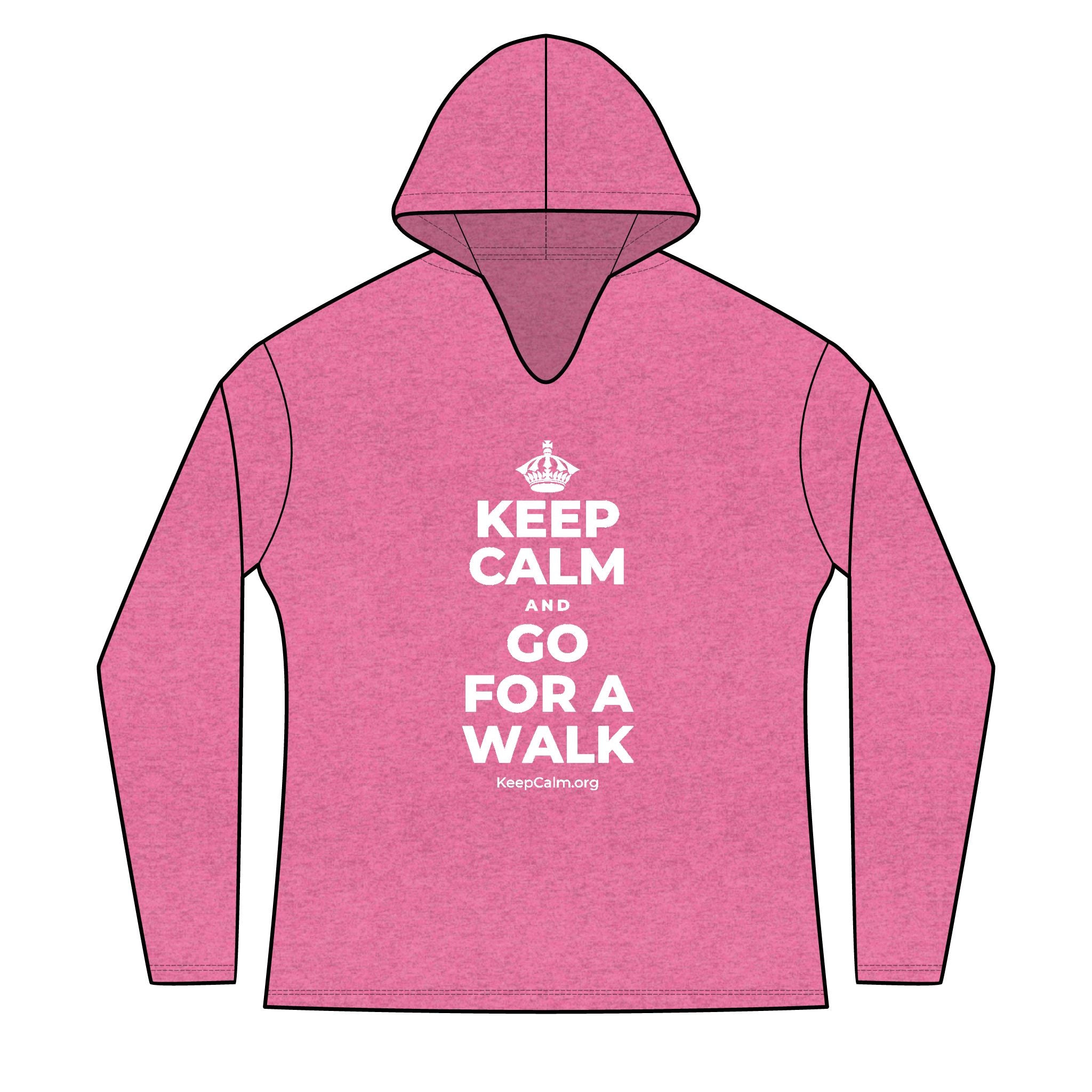 KEEP CALM AND GO FOR A WALK Women's Long Sleeve Hoodie