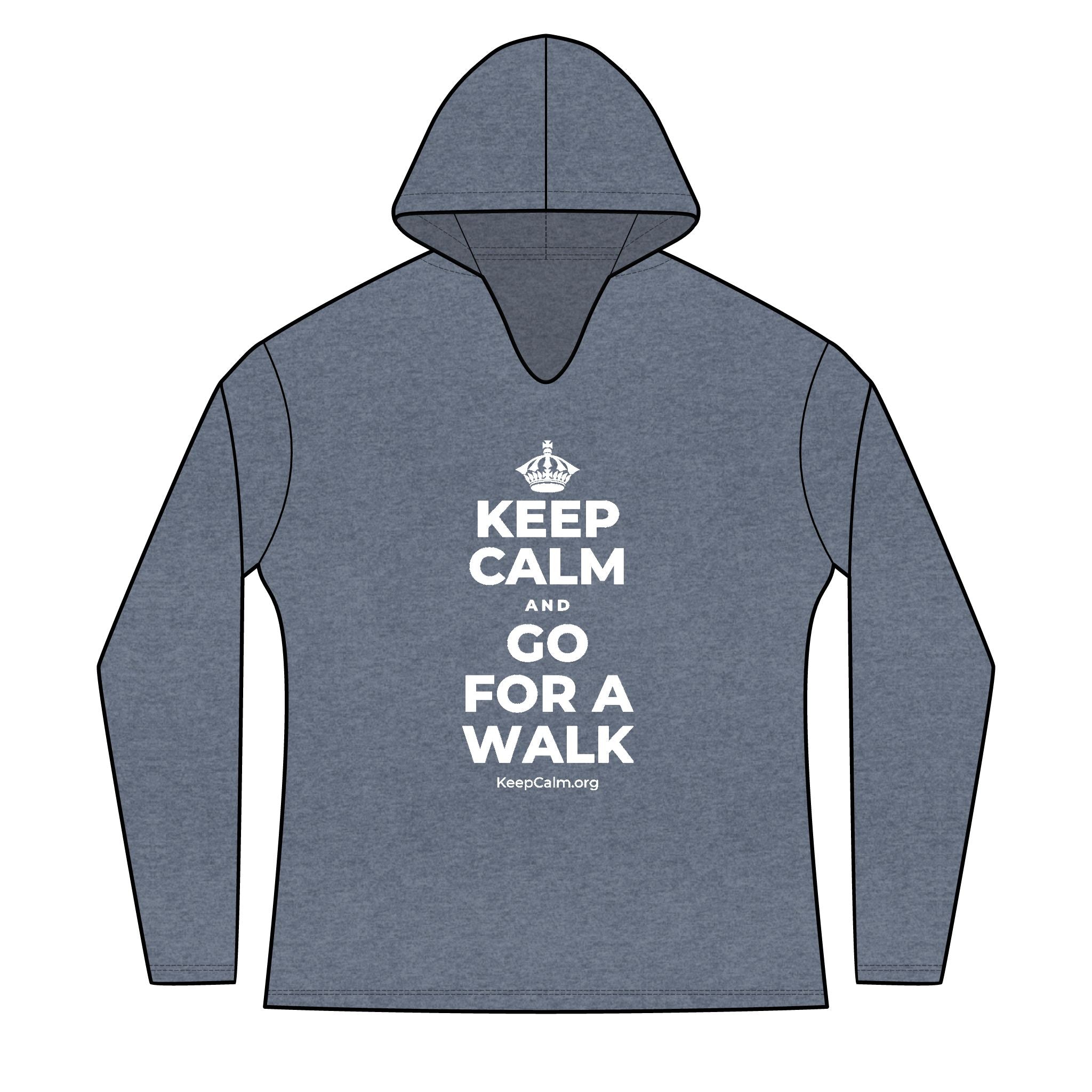 KEEP CALM AND GO FOR A WALK Women's Long Sleeve Hoodie