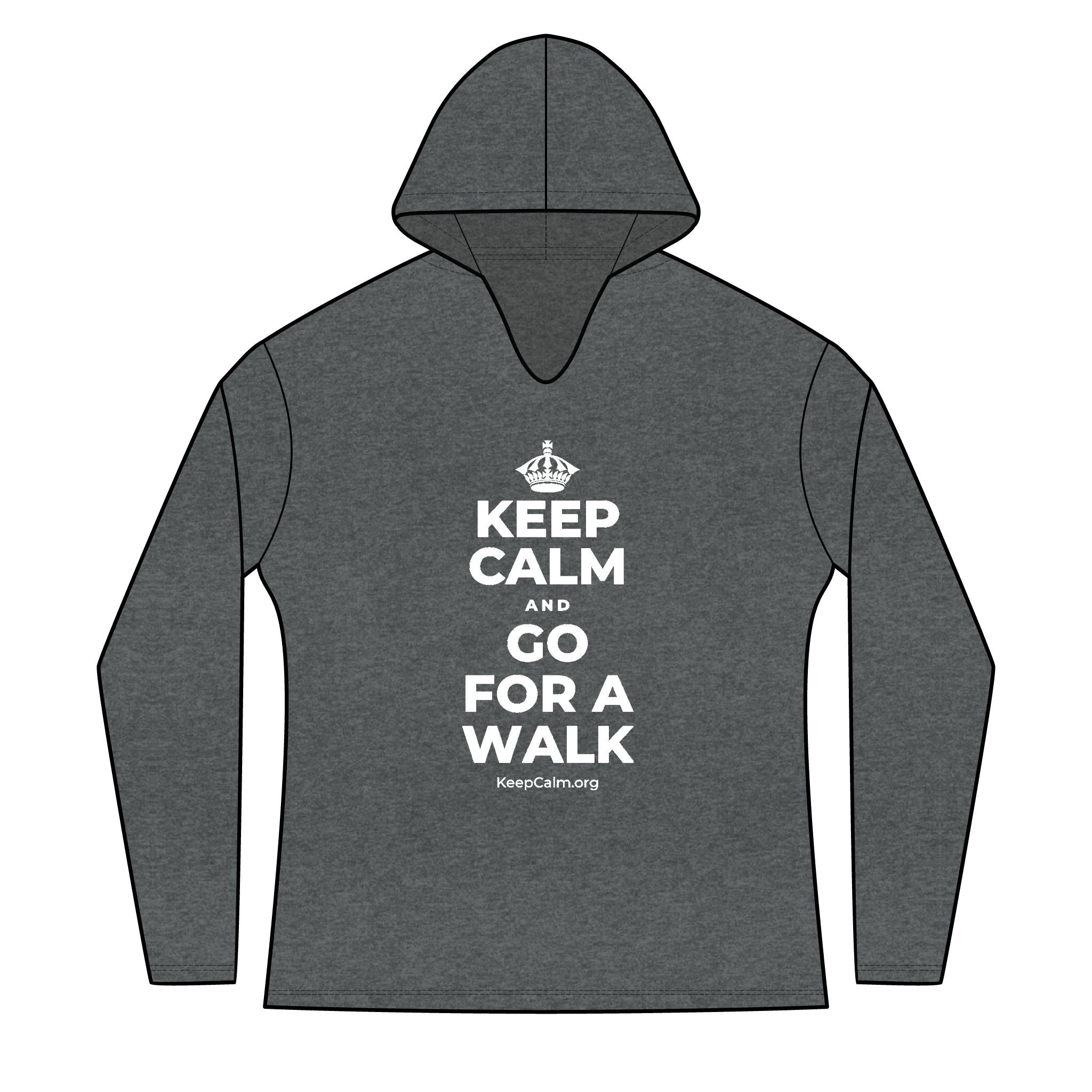 KEEP CALM AND GO FOR A WALK Women's Long Sleeve Hoodie
