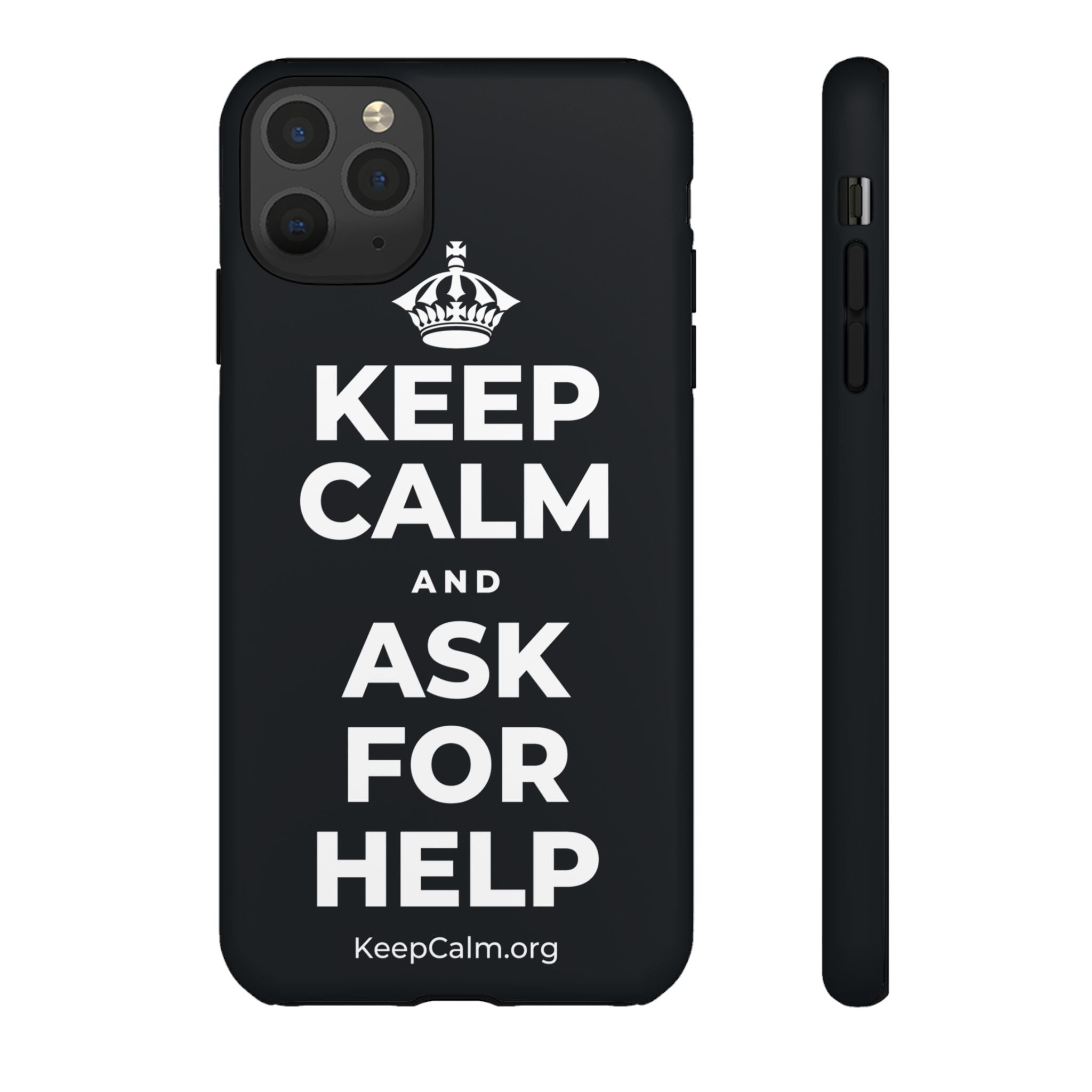 KEEP CALM AND ASK FOR HELP Phone Case (Dark)