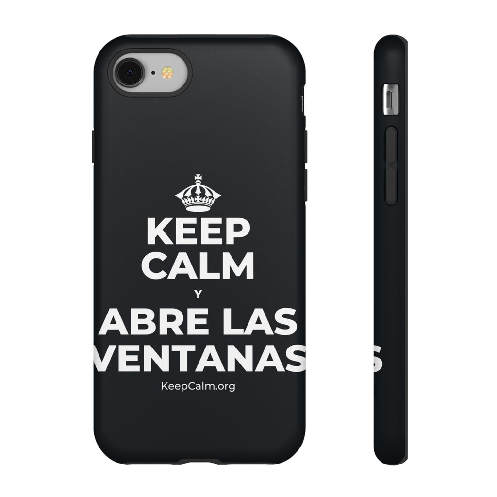KEEP CALM Y ABRE LAS VENTANAS Phone Case (Dark)