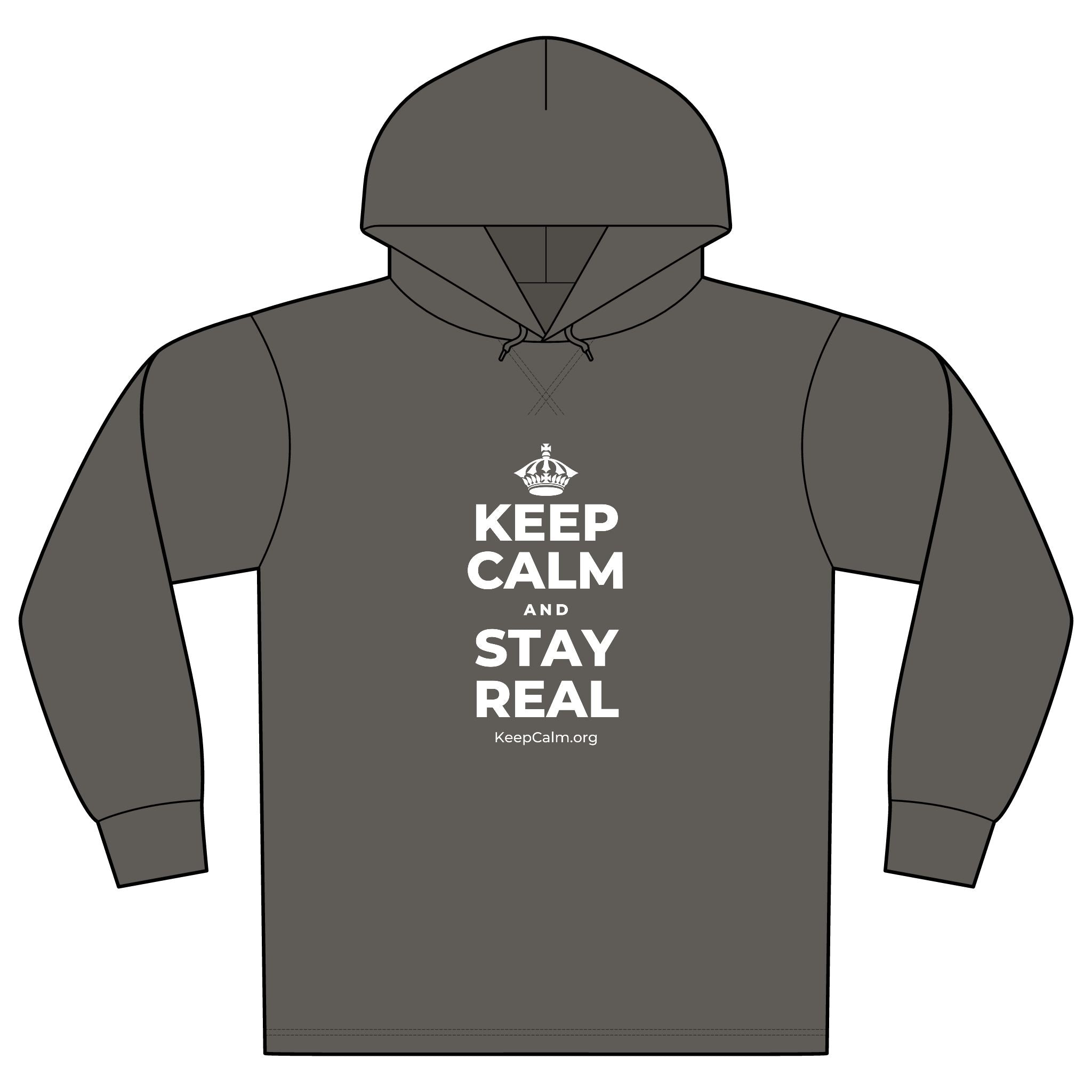 KEEP CALM AND STAY REAL Organic Hoodie Tee