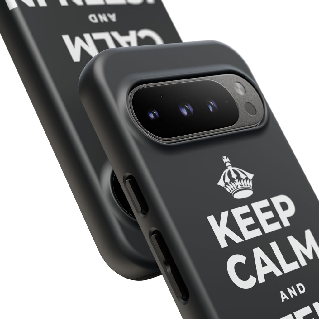 KEEP CALM AND LISTEN IN THE DARK Phone Case (Dark)