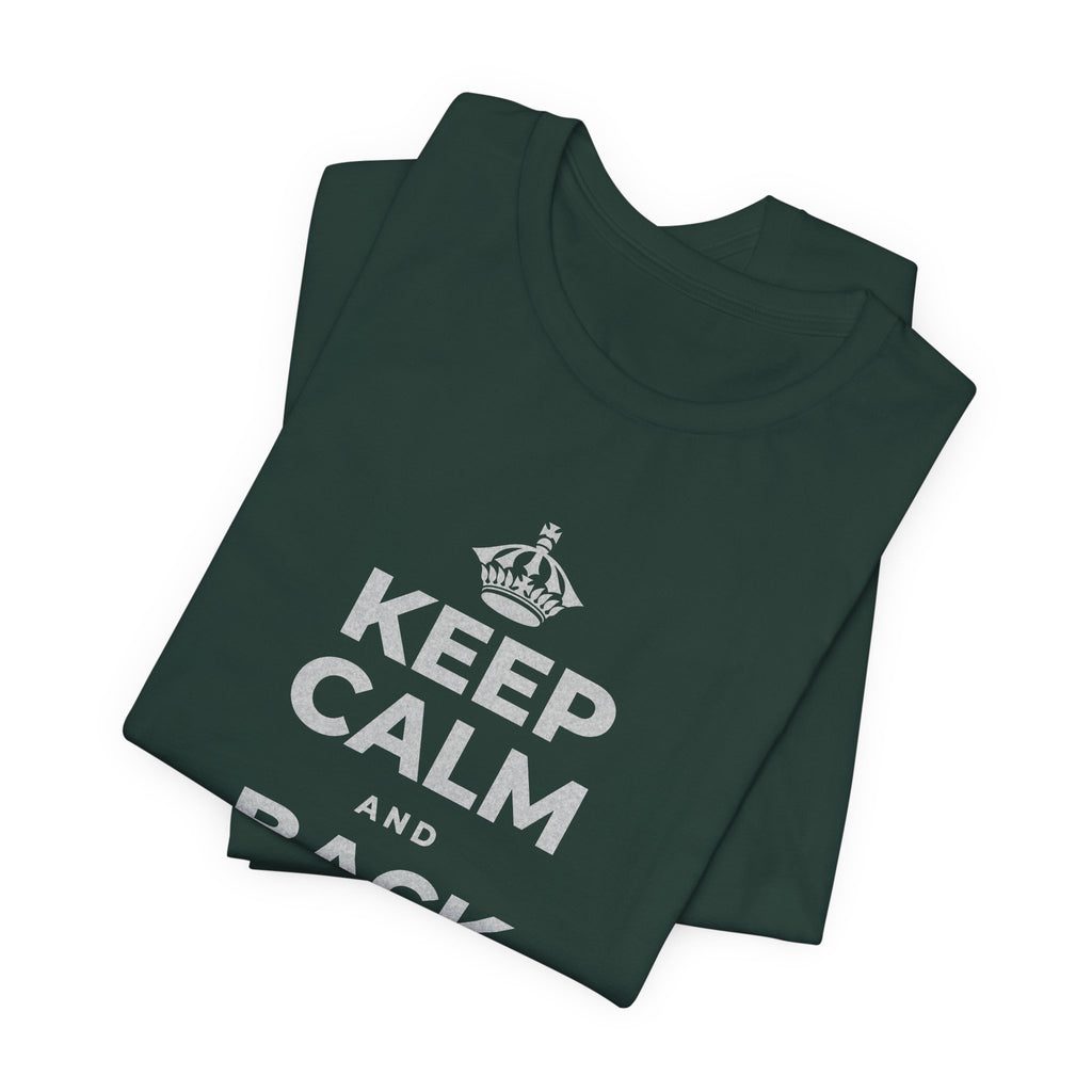 KEEP CALM AND BACK YOURSELF T-Shirt (White–Asphalt)